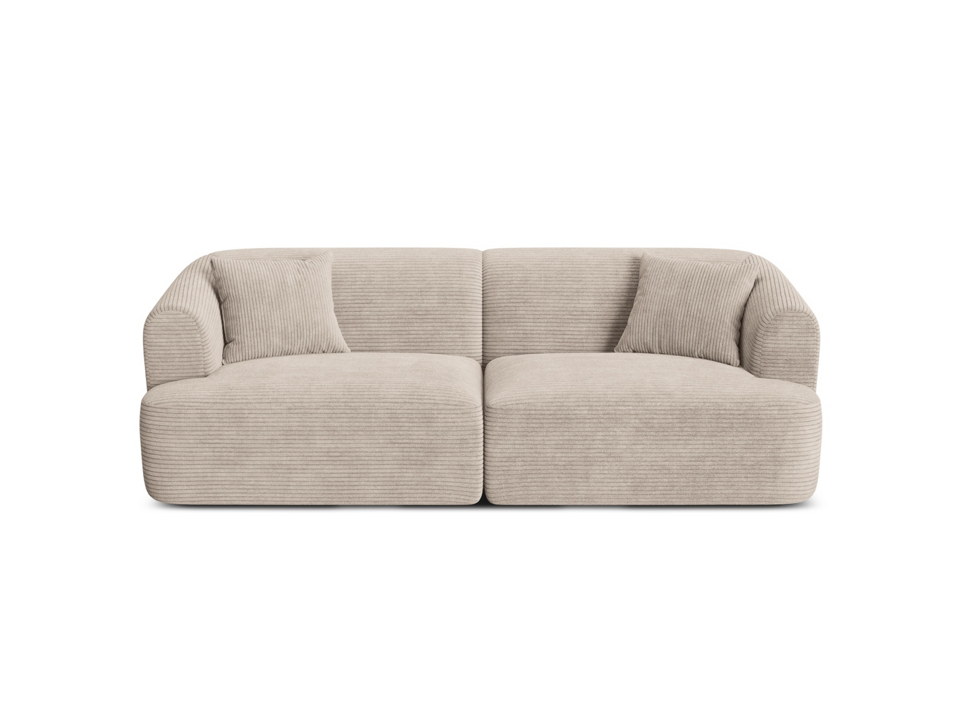 Cosmopolitan Design moduulisohva, "Campi", 3-istuttava, 220 × 90 × 70 cm, Lincoln, mustat muovijalat