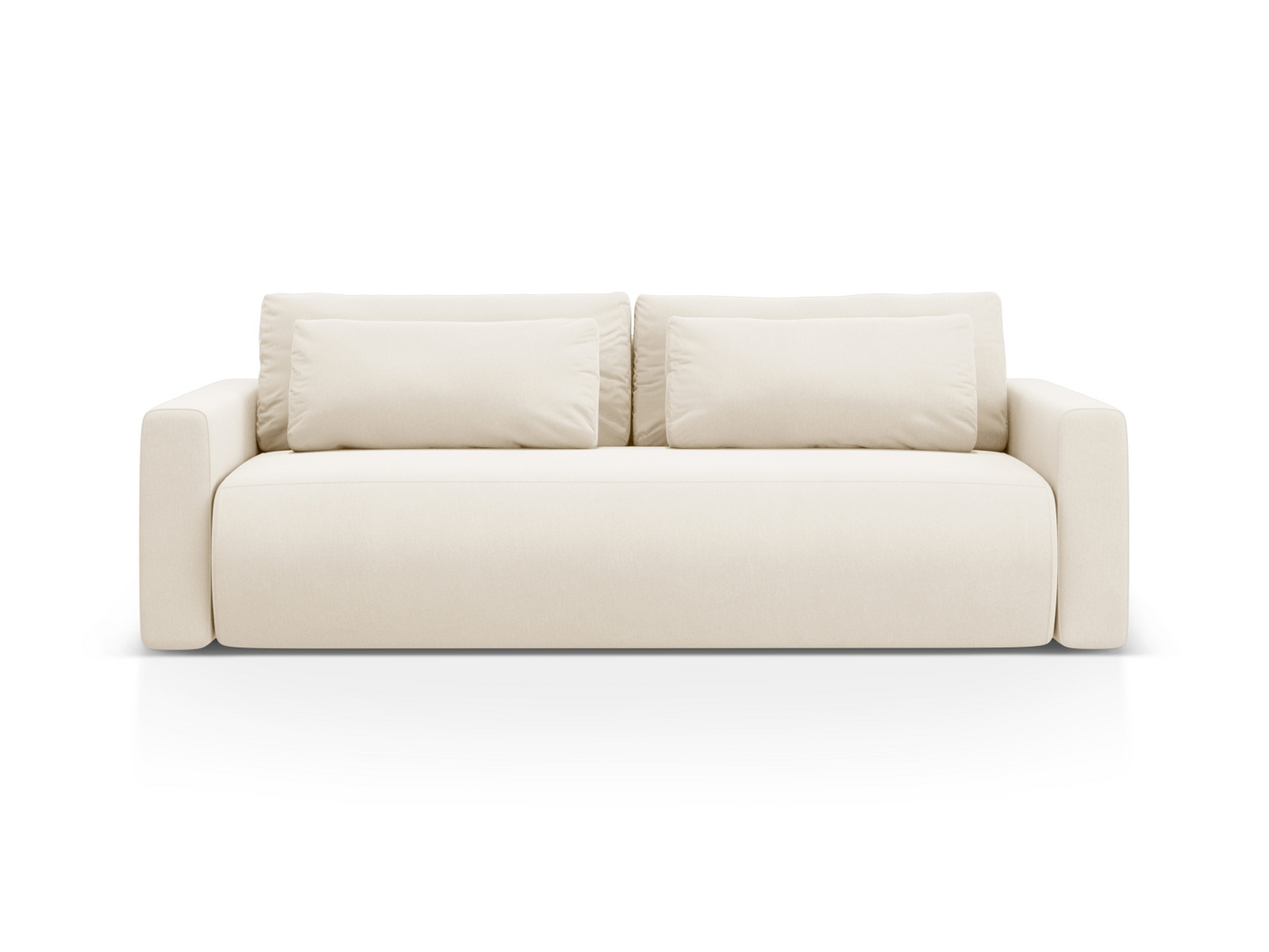 Cosmopolitan Design samettivuodesohva säilytystilalla, "Belfast", 3-istuttava, 238 × 105 × 84 cm, Magic Velvet, mustat muovijalat