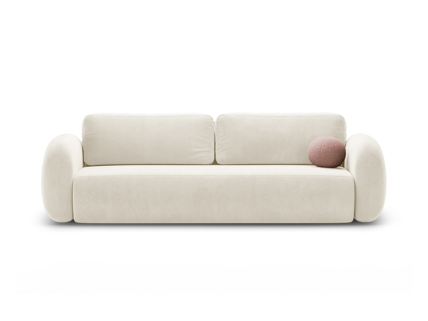 Cosmopolitan Design samettivuodesohva säilytystilalla, "Tonale", 3-istuttava, 262 × 105 × 88 cm, Magic Velvet, mustat muovijalat