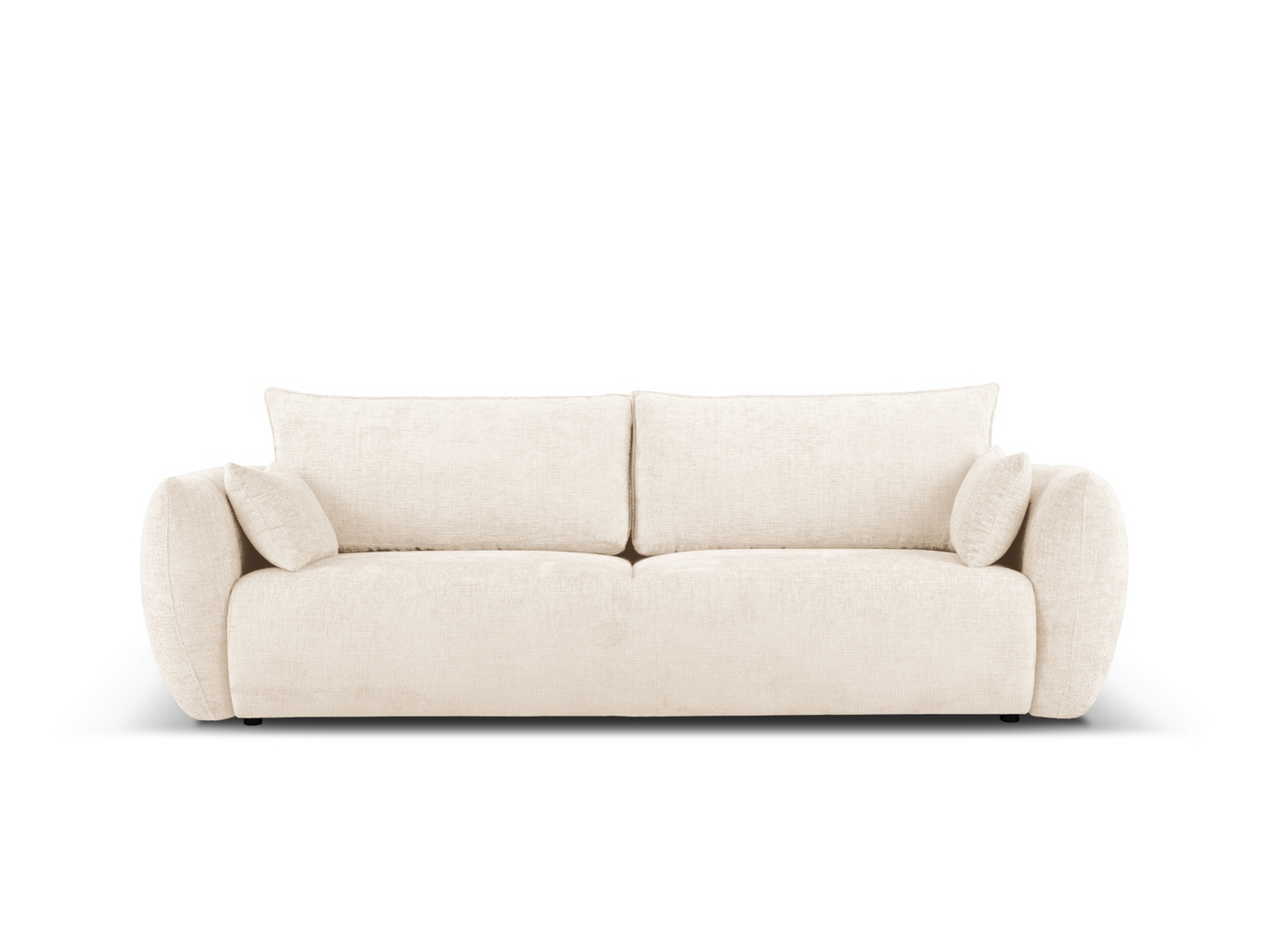 Cosmopolitan Design vuodesohva säilytystilalla, "Matera", 3-istuttava, 240 × 108 × 86 cm, Haga, mustat muovijalat