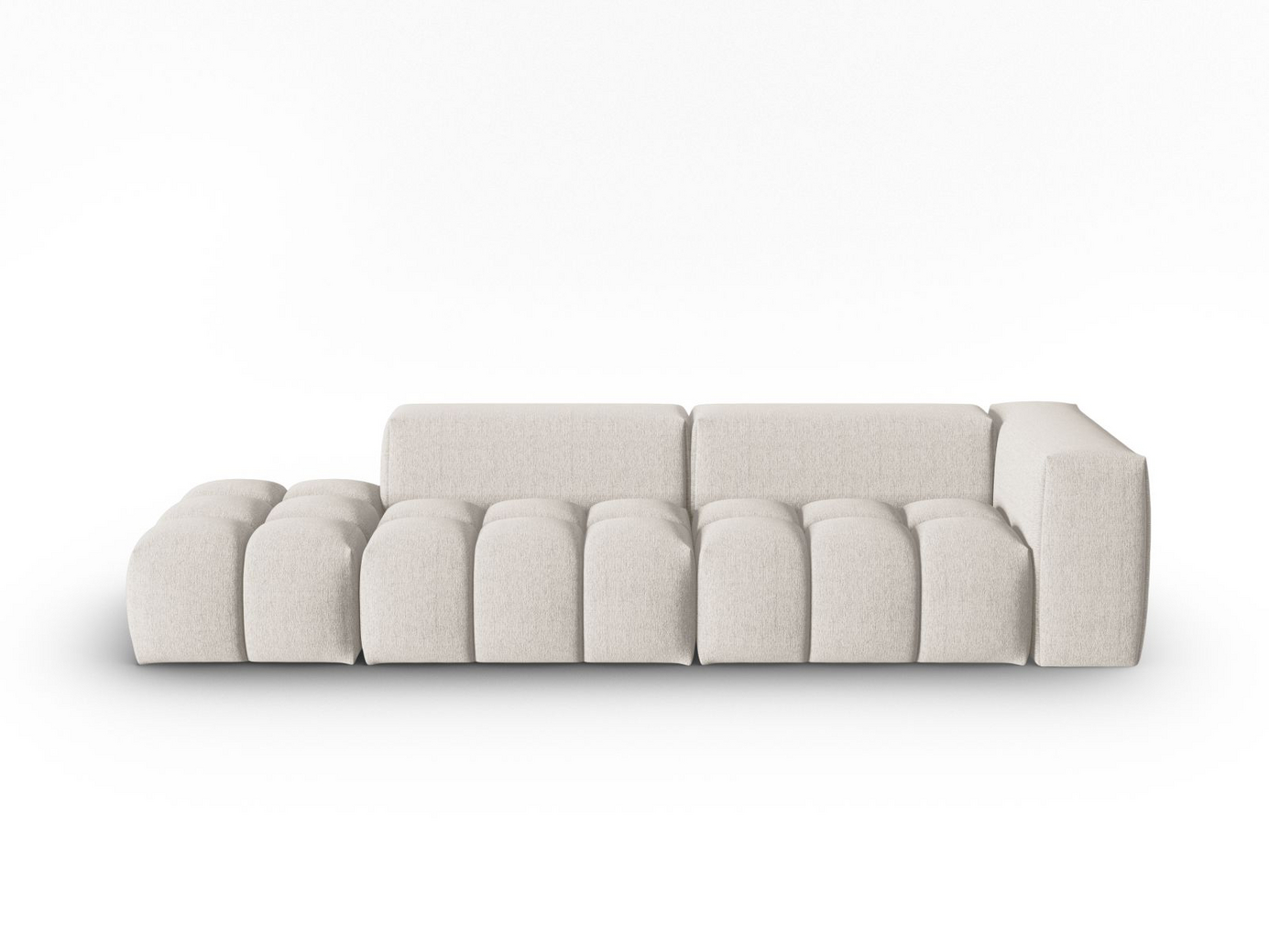 Cosmopolitan Design vasenkätinen moduulisohva, "Verona", 4-istuttava, 265 × 85 × 70 cm, Sorella, mustat muovijalat