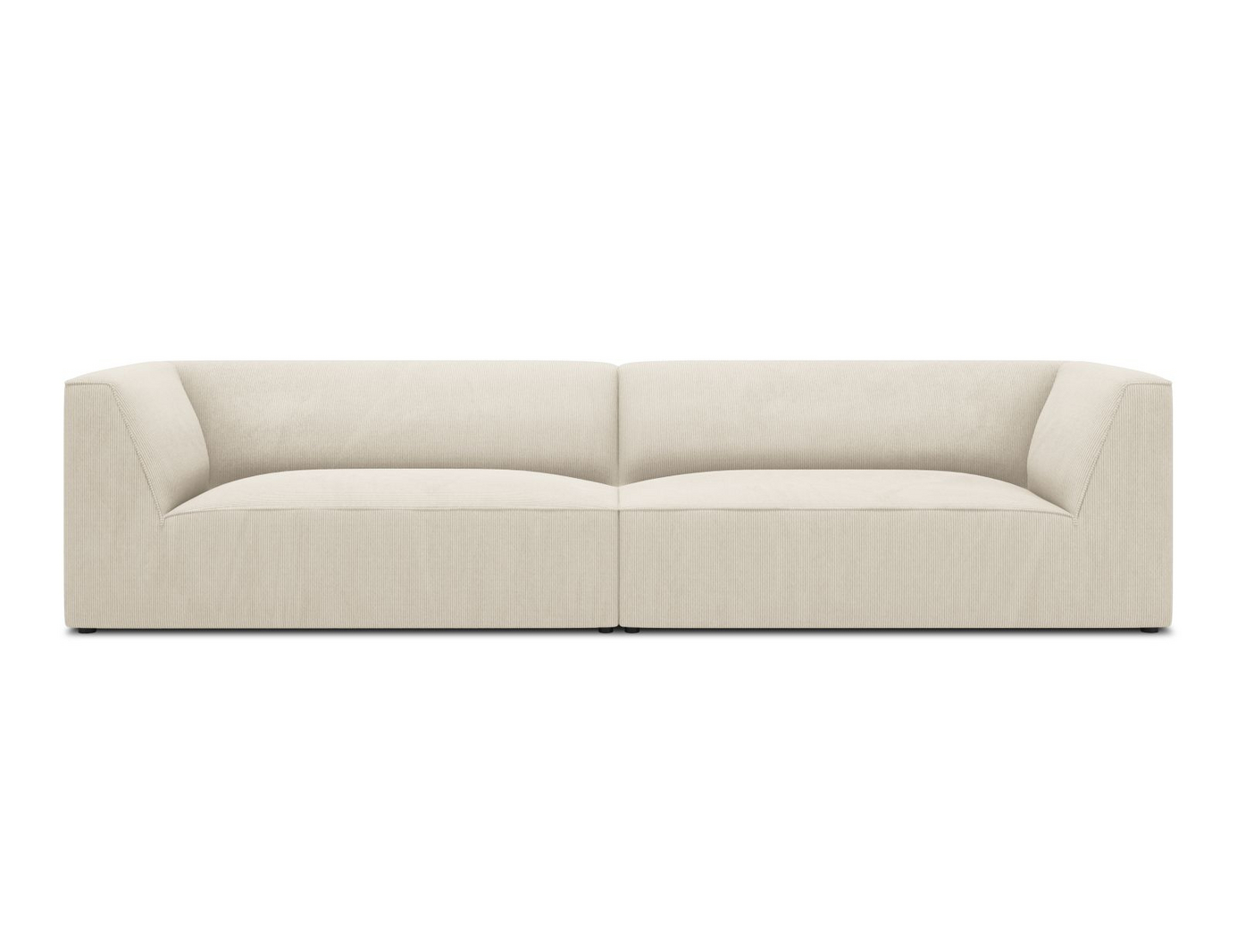 Cosmopolitan Design sohva, "Siena", 4-istuttava, 302 × 93 × 69 cm, Scala, mustat muovijalat