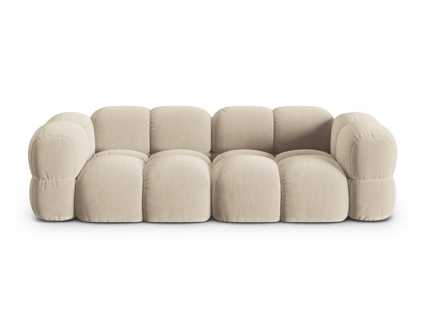 Cosmopolitan Design samettisohva, "Loretto", 4-istuttava, 250 × 100 × 68 cm, Vogue, mustat muovijalat