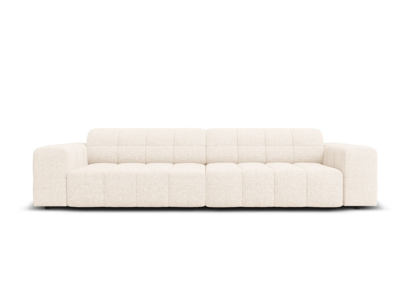 Cosmopolitan Design sohva, "Chicago", 4-istuttava, 252 × 102 × 78 cm, Haga, mustat muovijalat