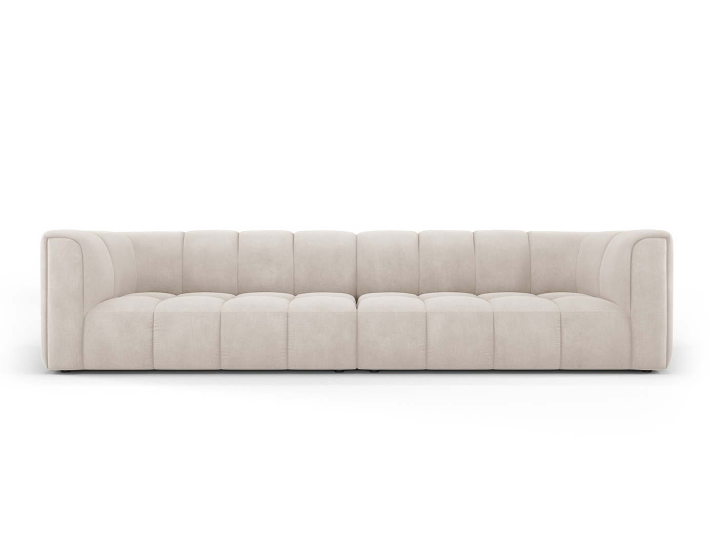 Cosmopolitan Design moduulisohva, "Moritz", 4-istuttava, 286 × 96 × 70 cm, Rebel, mustat muovijalat