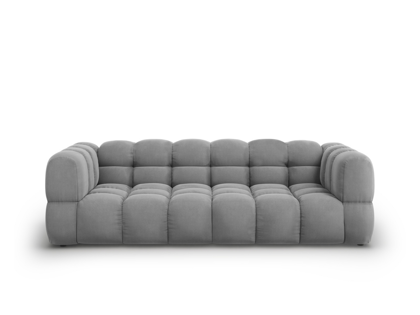 Cosmopolitan Design samettimoduulisohva, "Sky", 4-istuttava, 244 × 102 × 70 cm, Casino, mustat muovijalat