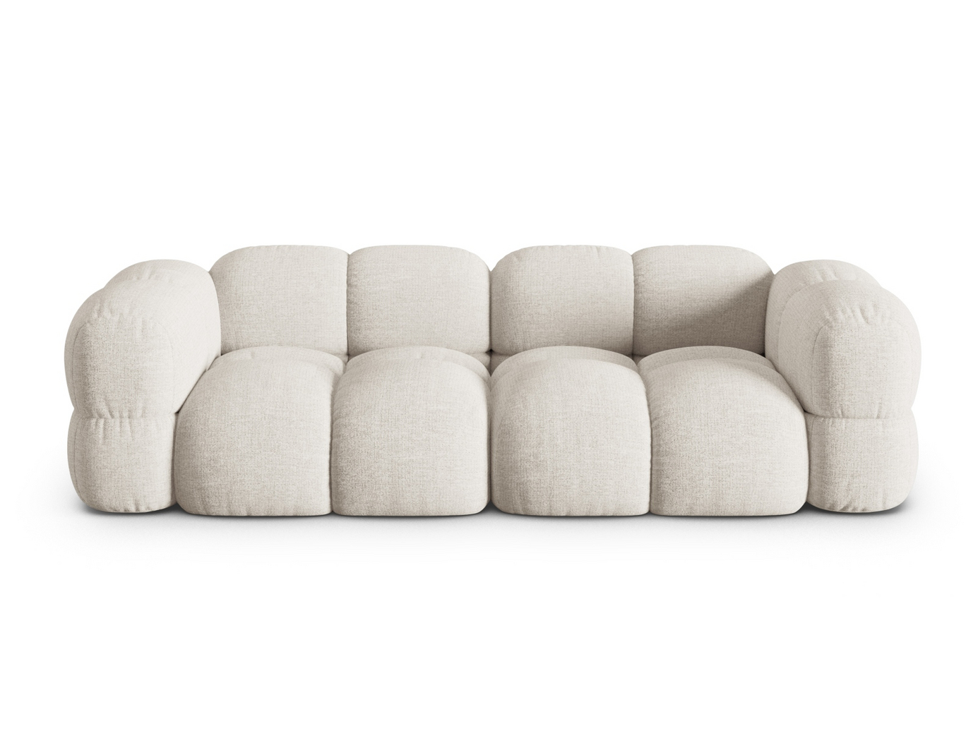 Cosmopolitan Design sohva, "Loretto", 4-istuttava, 250 × 100 × 68 cm, Sorella, mustat muovijalat