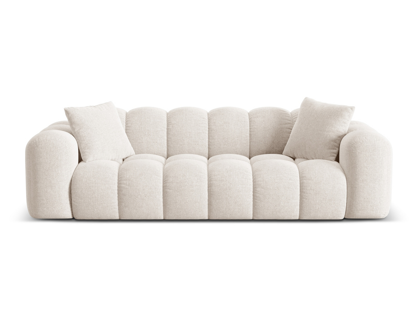 Cosmopolitan Design sohva, "Treno", 4-istuttava, 240 × 94 × 70 cm, Eden 10, mustat muovijalat
