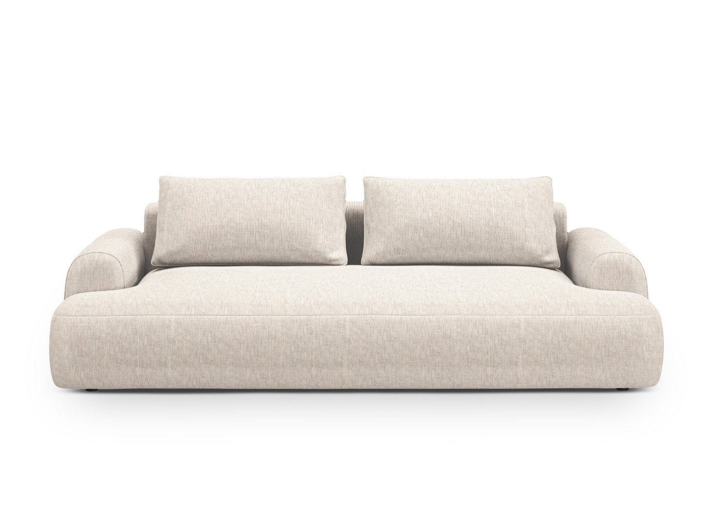 Cosmopolitan Design vuodesohva säilytystilalla, "Calma", 4-istuttava, 250 × 100 × 84 cm, Baltimore, mustat muovijalat