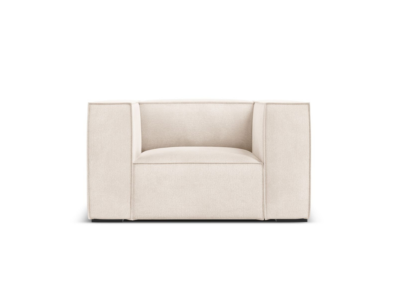 Cosmopolitan Design nojatuoli, Turin, 1-istuttava, 113 × 95 × 68 cm, Rosario, mustat pyökkijalat