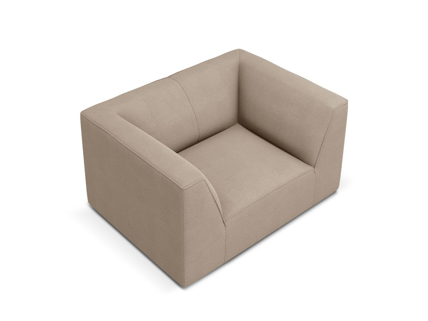 Cosmopolitan Design nojatuoli, "Siena", 1-istuttava, 120 × 92 × 69 cm, Ottawa, mustat muovijalat