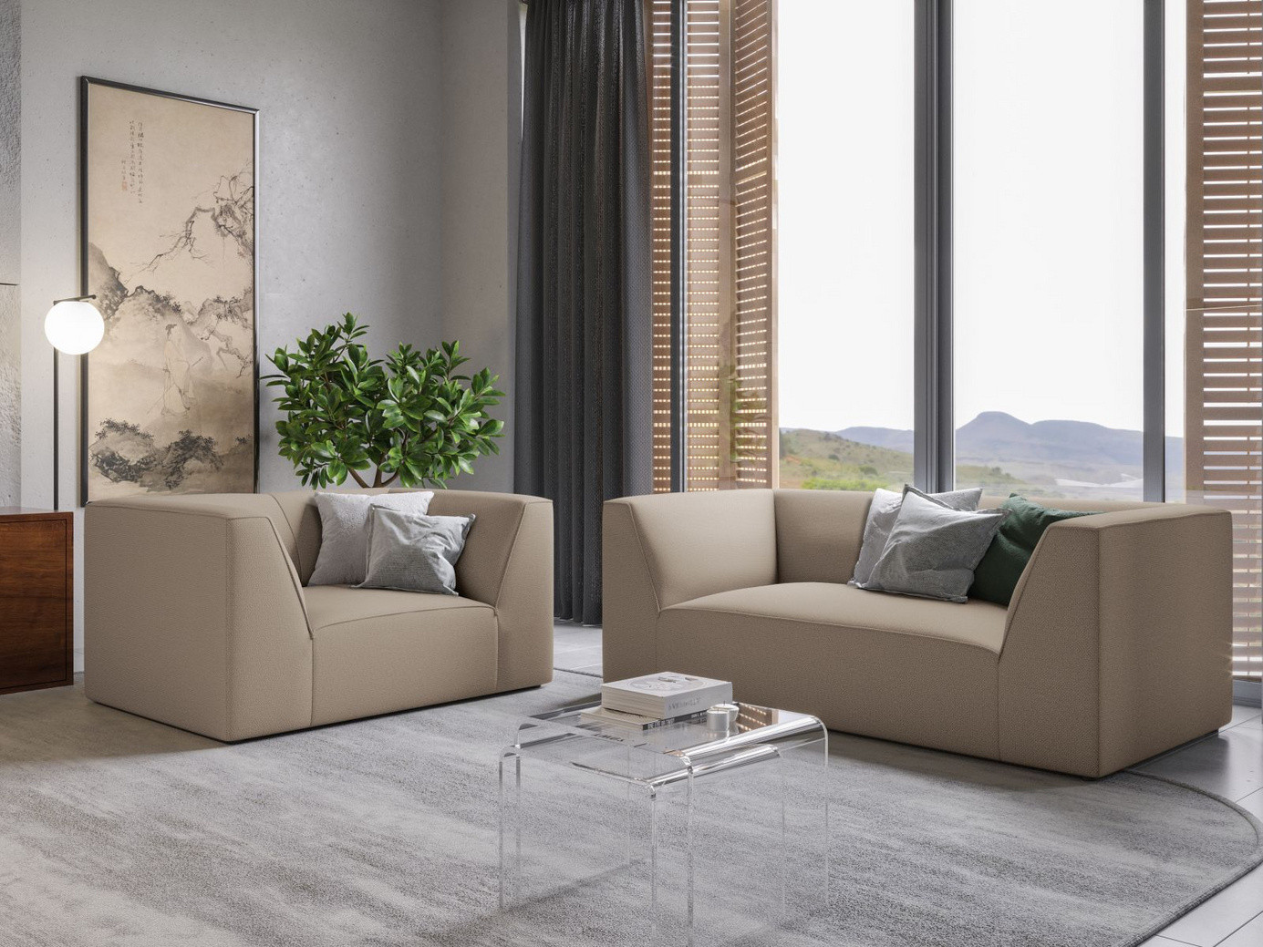 Cosmopolitan Design nojatuoli, "Siena", 1-istuttava, 120 × 92 × 69 cm, Ottawa, mustat muovijalat
