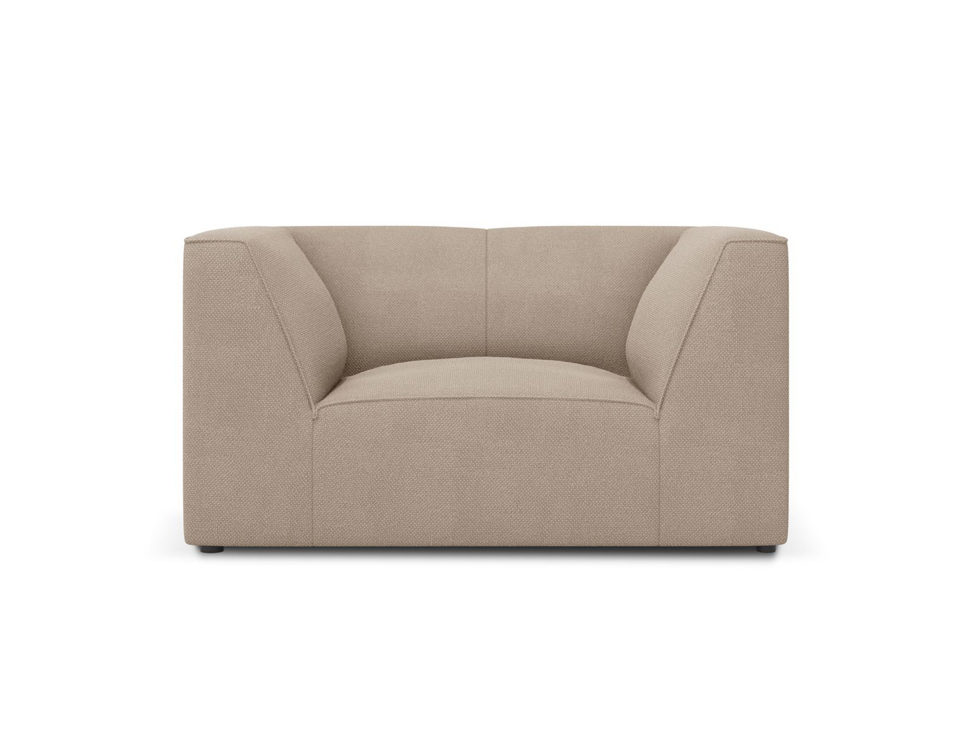 Cosmopolitan Design nojatuoli, Siena, 1-istuttava, 120 × 92 × 69 cm, Ottawa, mustat muovijalat