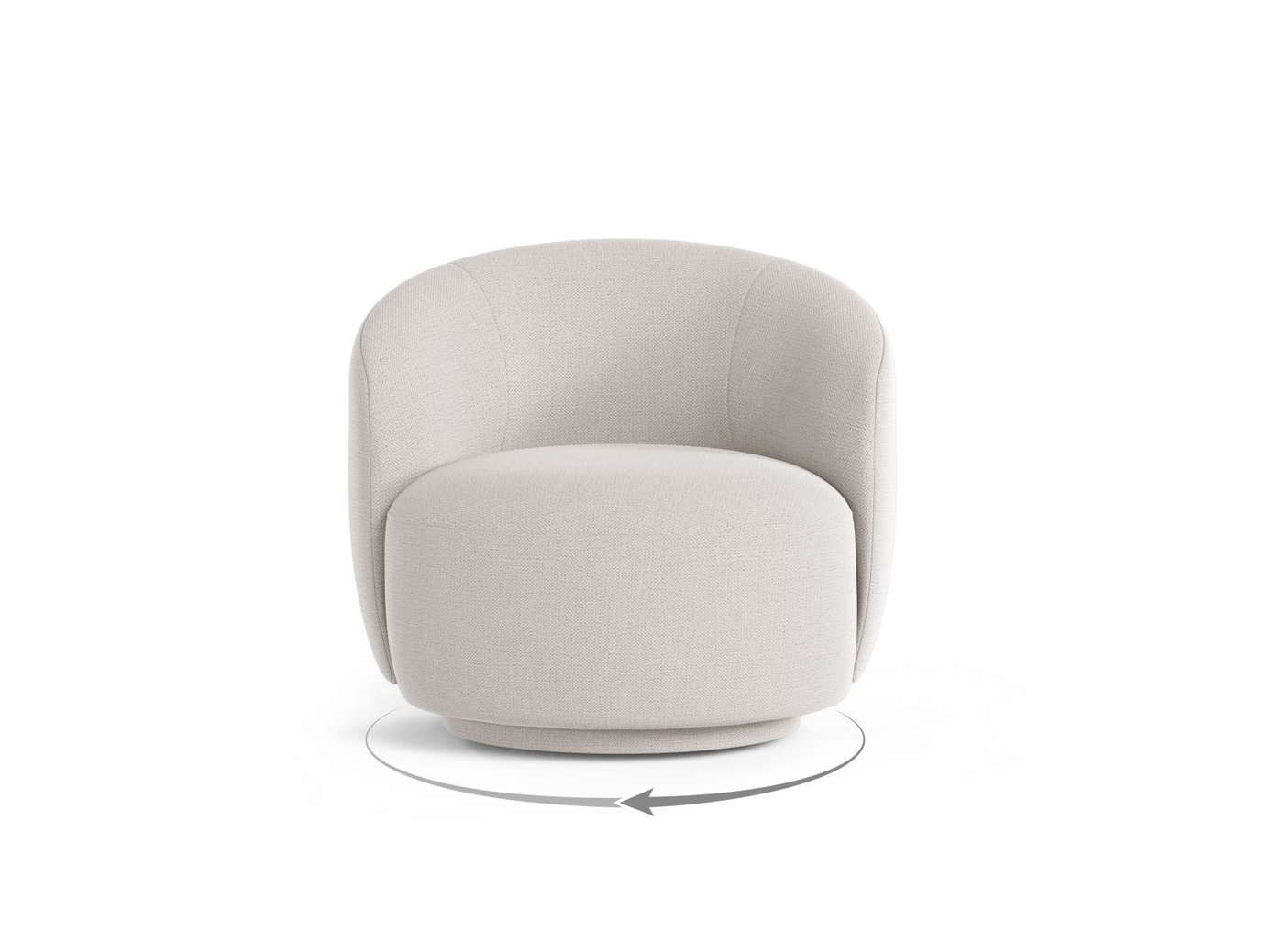 Cosmopolitan Design kääntyvä nojatuoli, Savona, 1-istuttava, 86 × 83 × 76,5 cm, Moly, kangaspäällysteiset jalat