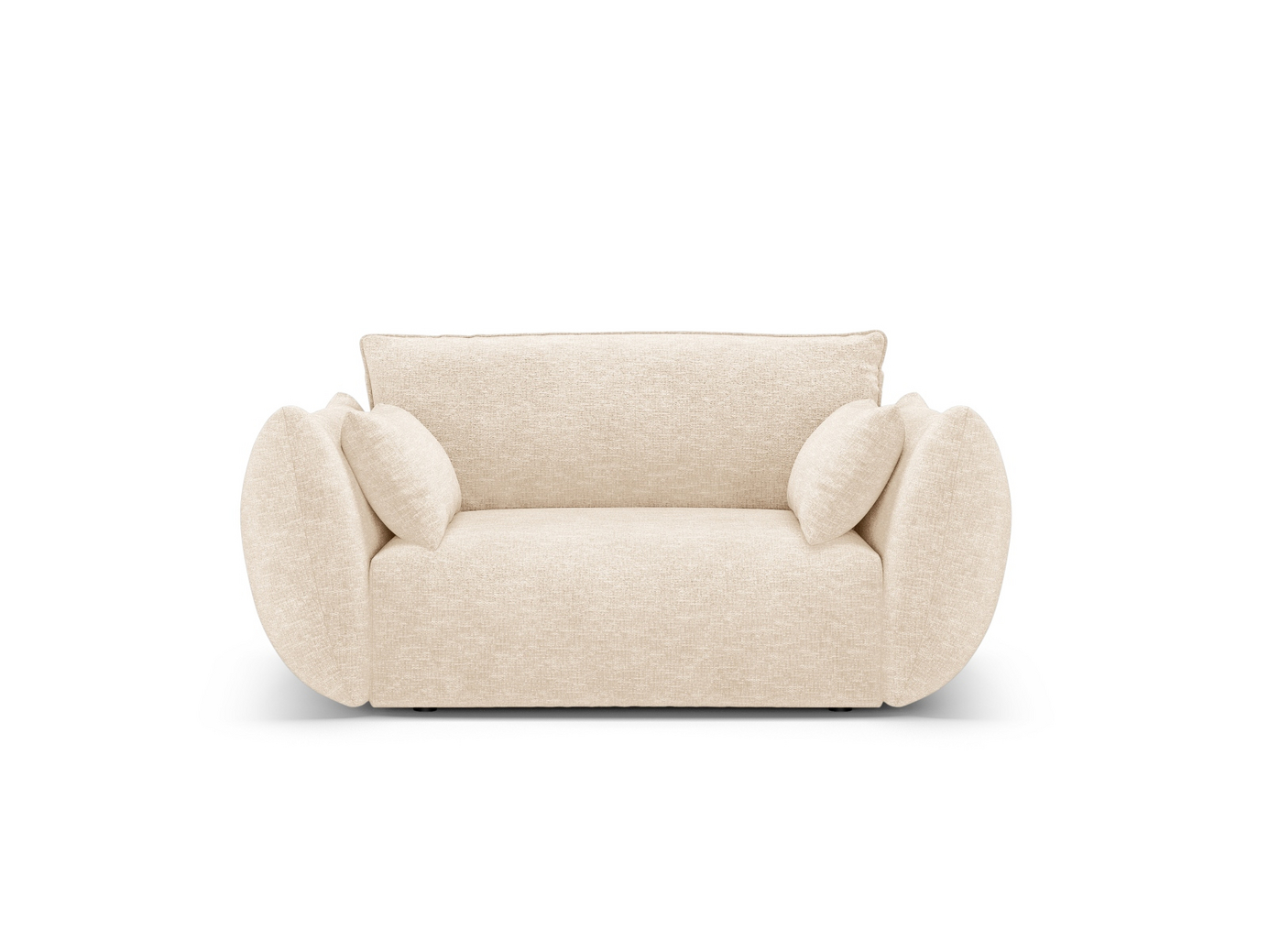 Cosmopolitan Design nojatuoli, Matera, 1-istuttava, 128 × 110 × 85 cm, Haga, mustat muovijalat