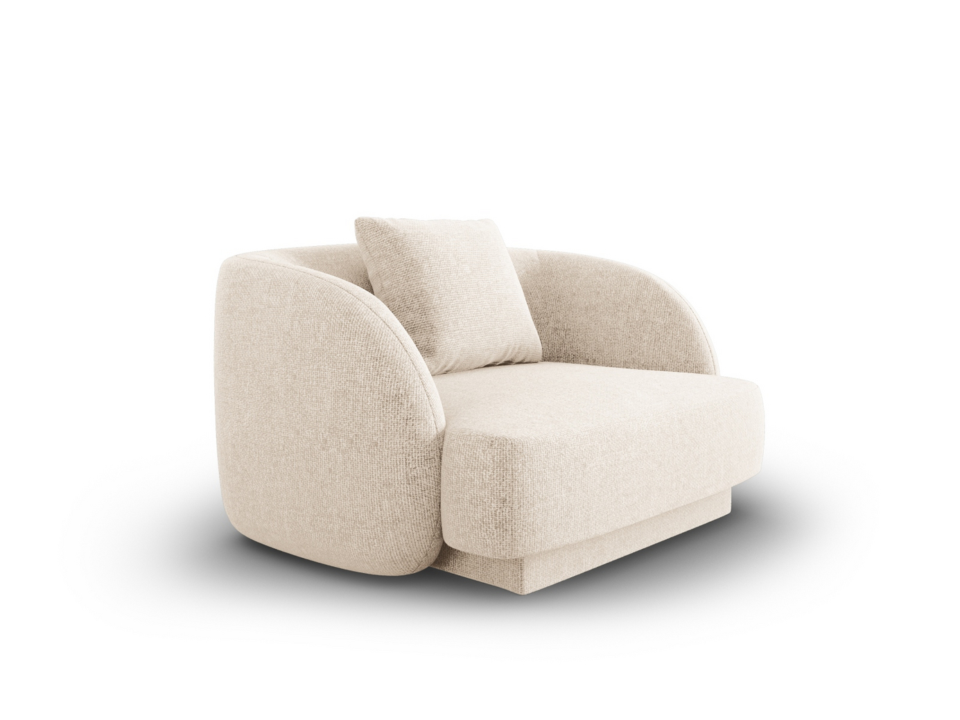 Cosmopolitan Design nojatuoli, "Tulum", 1-istuttava, 103 × 90 × 70 cm, Haga, mustat muovijalat