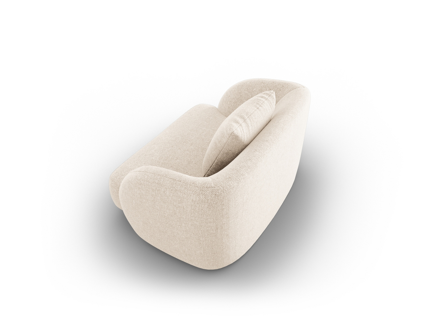 Cosmopolitan Design nojatuoli, "Tulum", 1-istuttava, 103 × 90 × 70 cm, Haga, mustat muovijalat