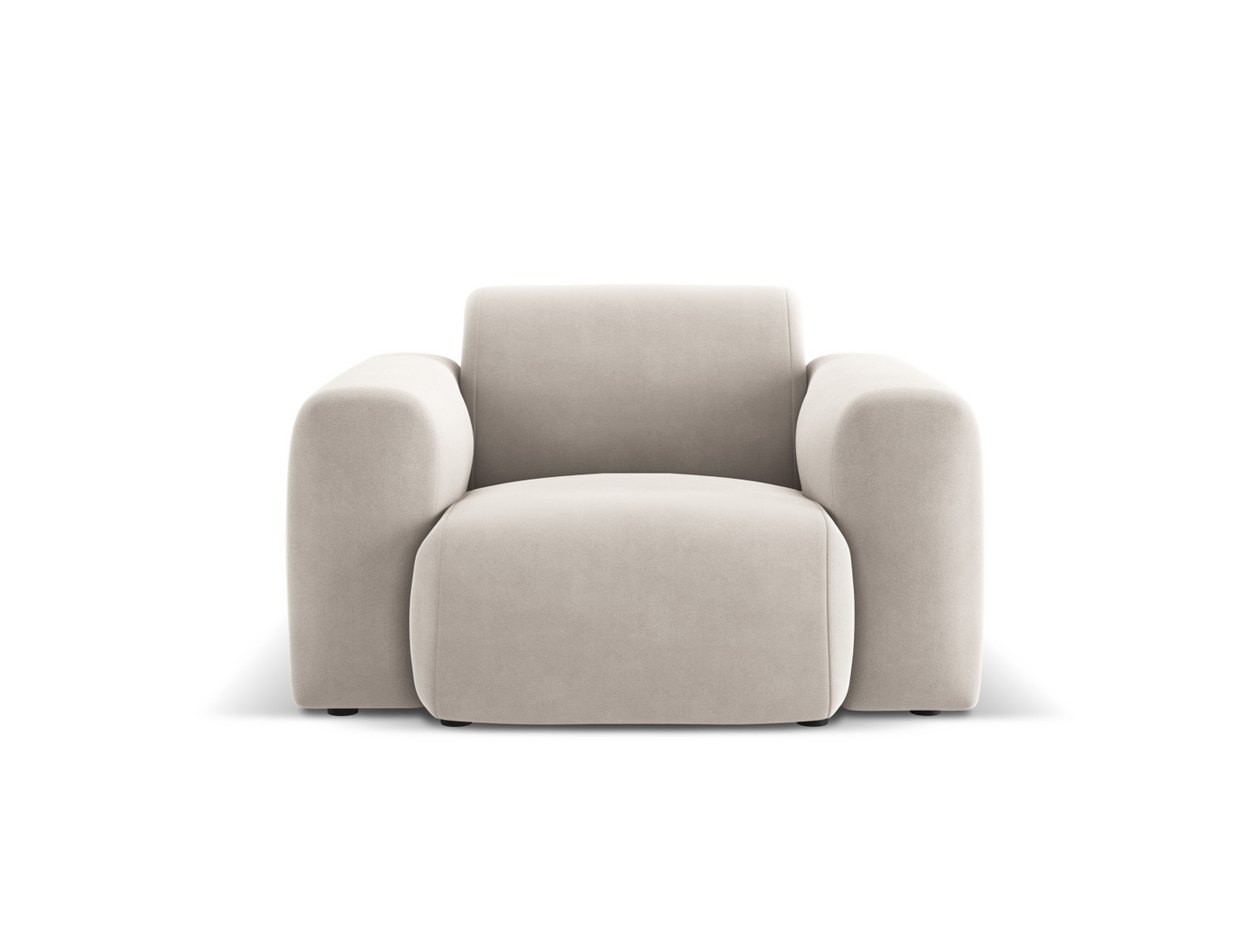 Cosmopolitan Design samettinojatuoli, Nolio, 1-istuttava, 105 × 95 × 72 cm, Casino, mustat muovijalat