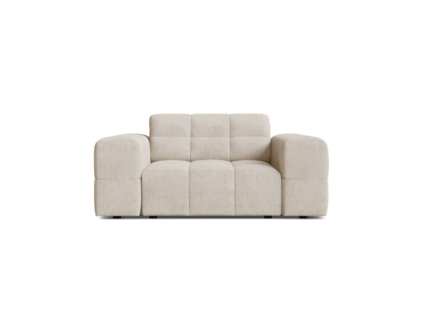 Cosmopolitan Design nojatuoli, Chicago, 1-istuttava, 132 × 102 × 78 cm, Eden 10, mustat muovijalat