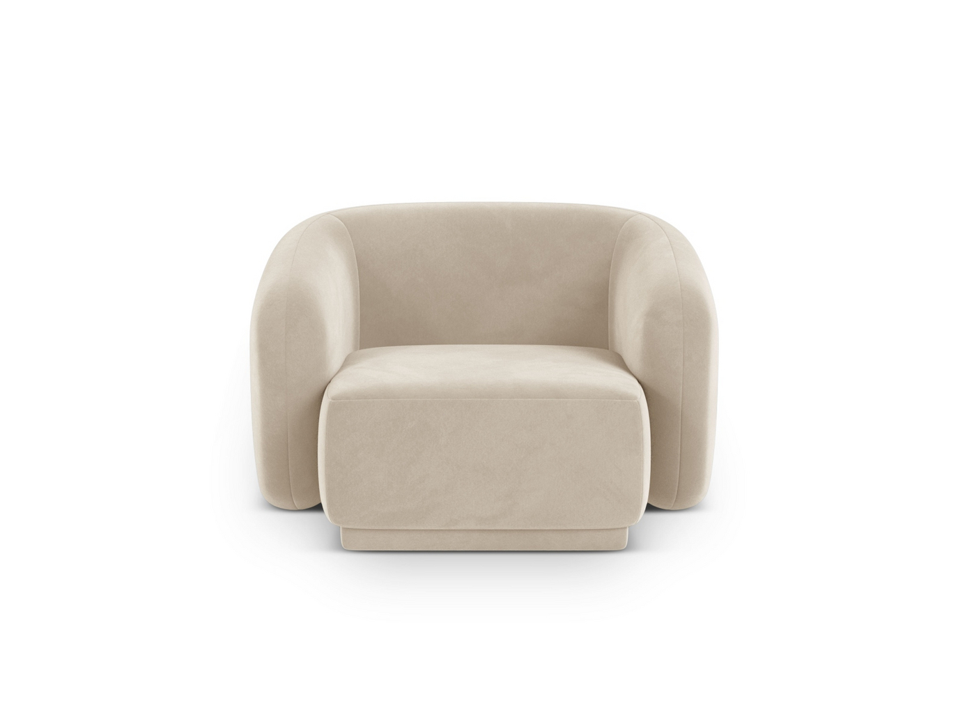 Cosmopolitan Design samettinojatuoli, Gomera, 1-istuttava, 93 × 90 × 74 cm, Salvador, mustat muovijalat
