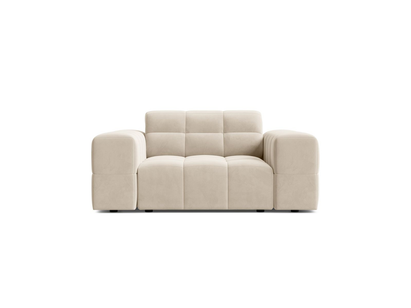 Cosmopolitan Design samettinojatuoli, Chicago, 1-istuttava, 132 × 102 × 78 cm, Bluvel, mustat muovijalat