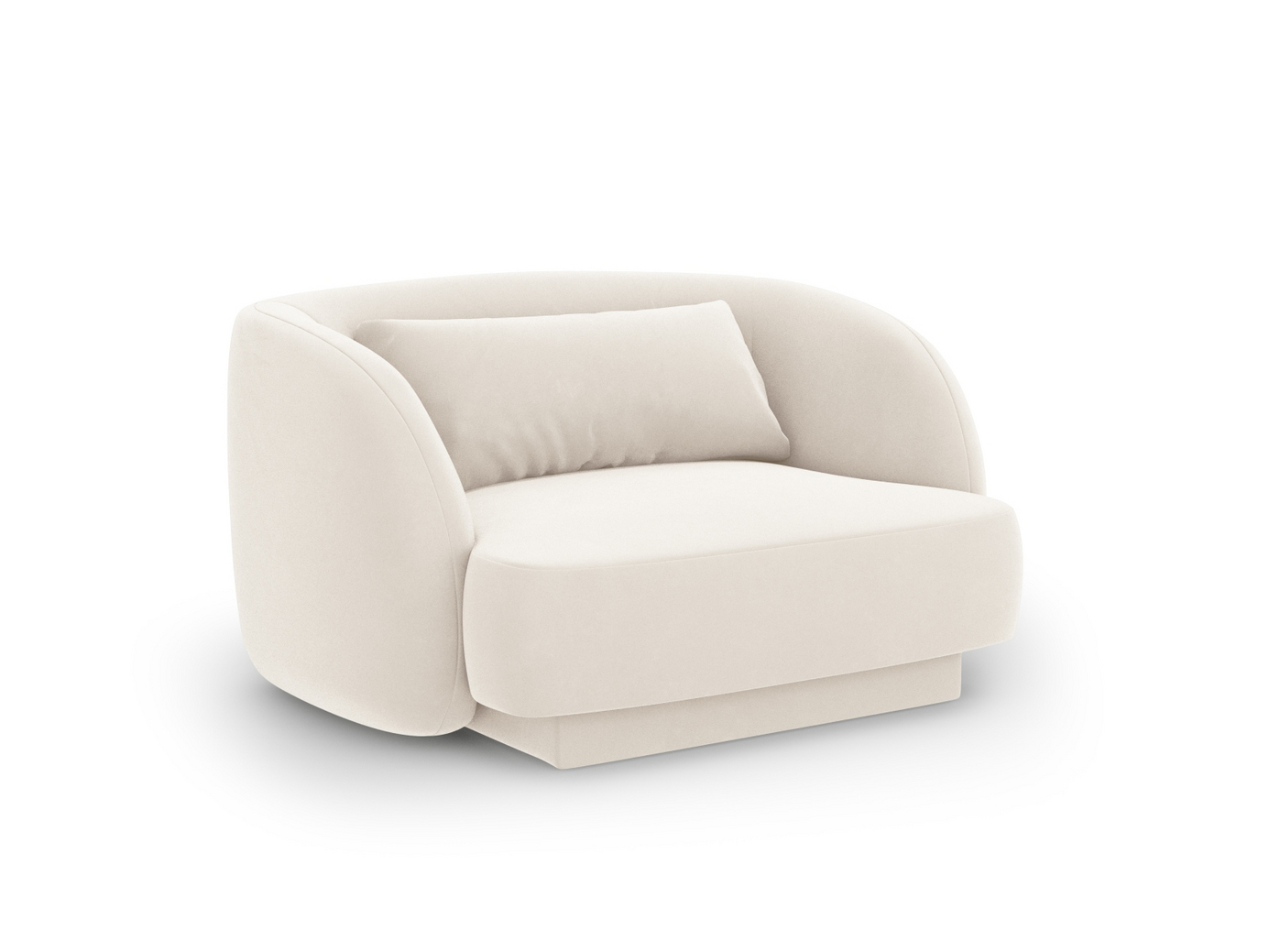 Cosmopolitan Design samettinojatuoli, "Tulum", 1-istuttava, 103 × 90 × 70 cm, Bluvel, mustat muovijalat