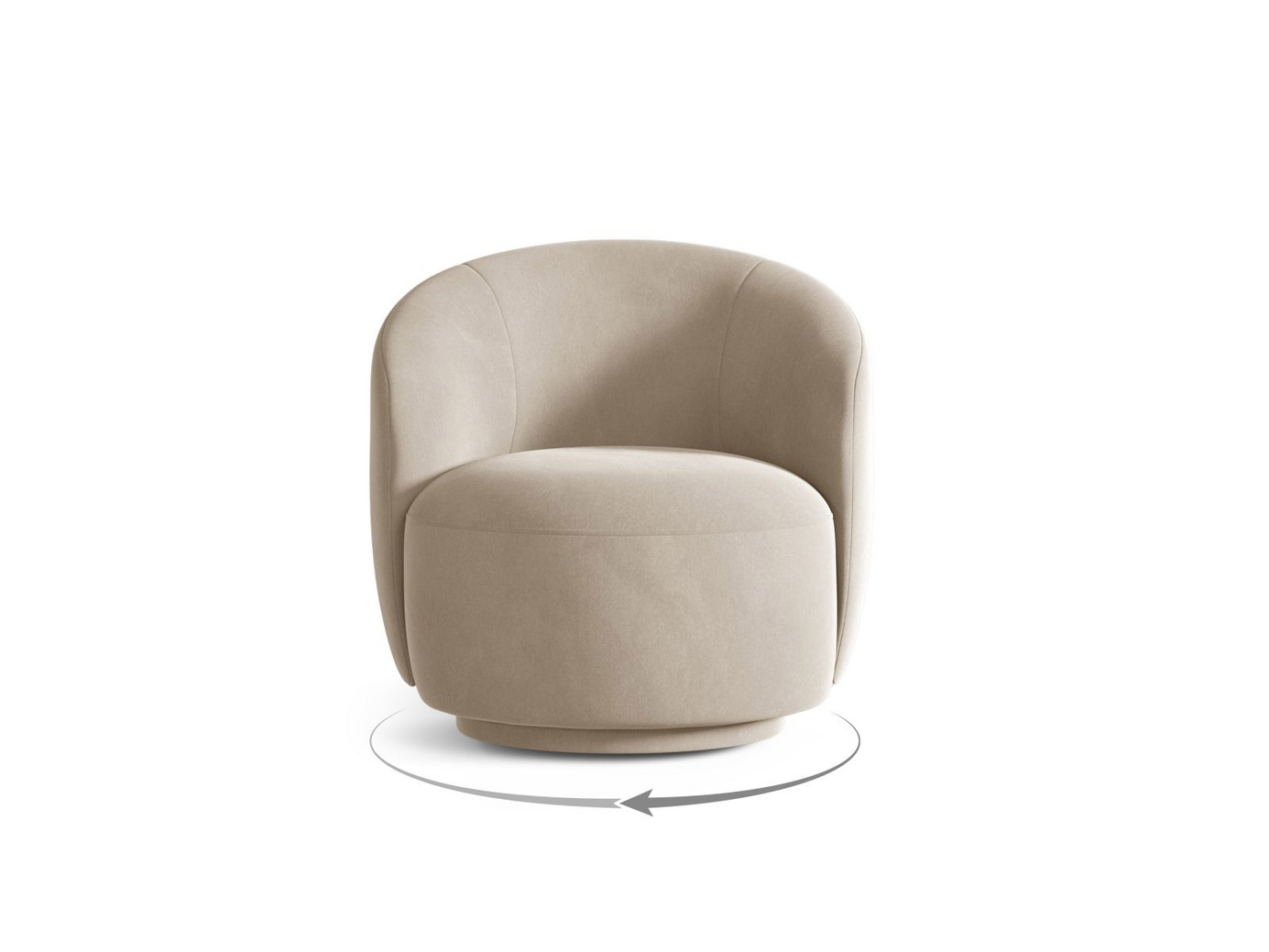 Cosmopolitan Design kääntyvä nojatuoli, Savona, 1-istuttava, 69 × 72,5 × 70,5 cm, Casino, kangaspäällysteiset jalat