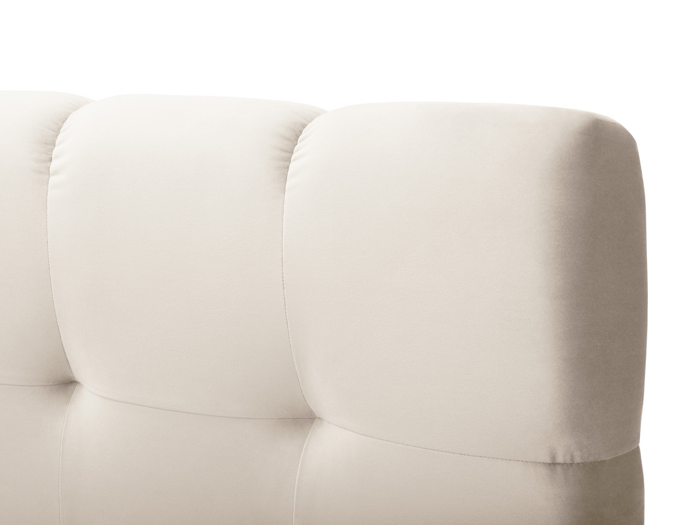 Cosmopolitan Design kontinentaalisänky, "Bali", 140 × 210 × 125 cm, Bluvel, mustat muovijalat