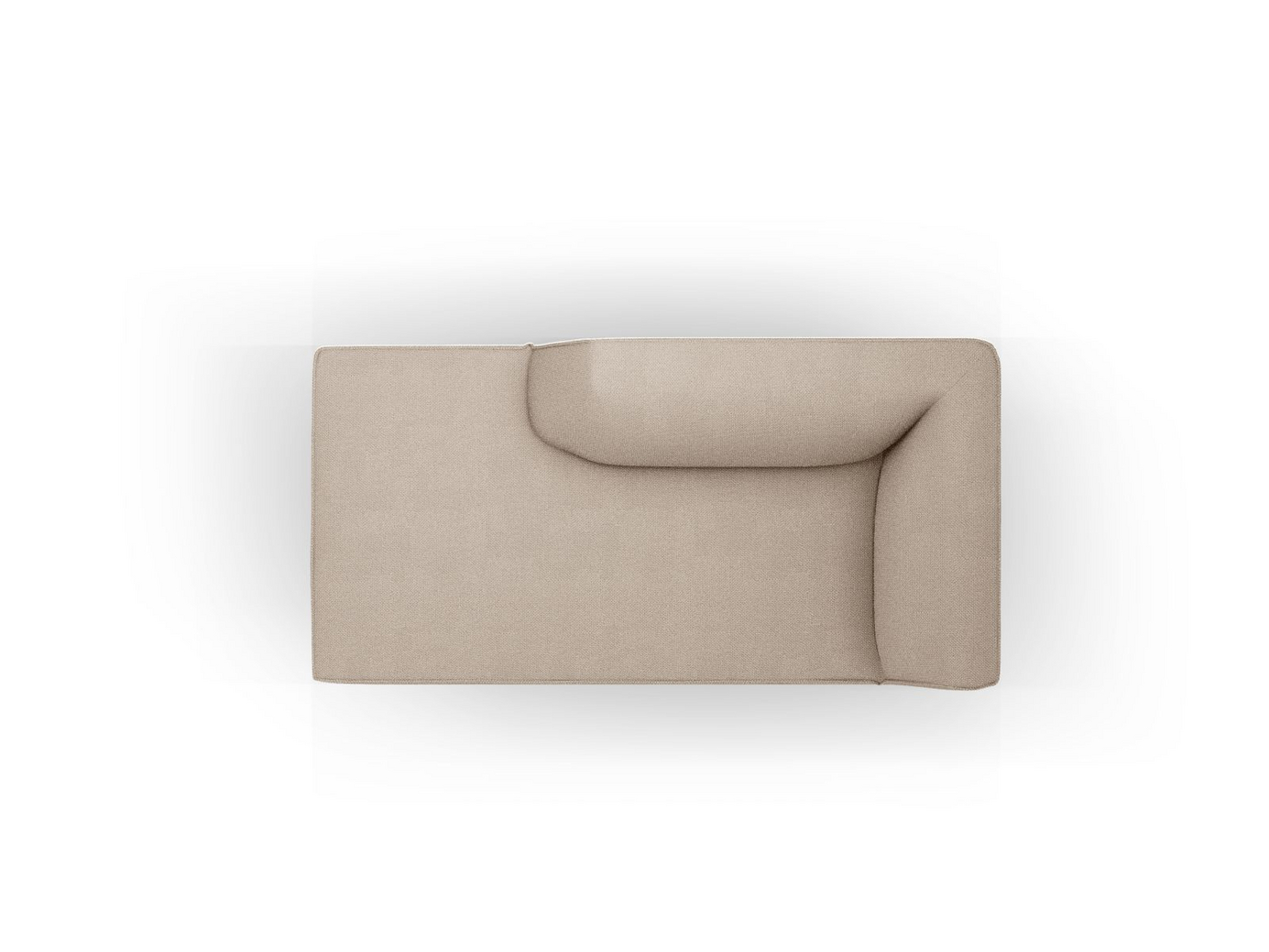 Cosmopolitan Design vasenkätinen divaani, "Siena", 1-istuttava, 93 × 181 × 69 cm, Ottawa, mustat muovijalat