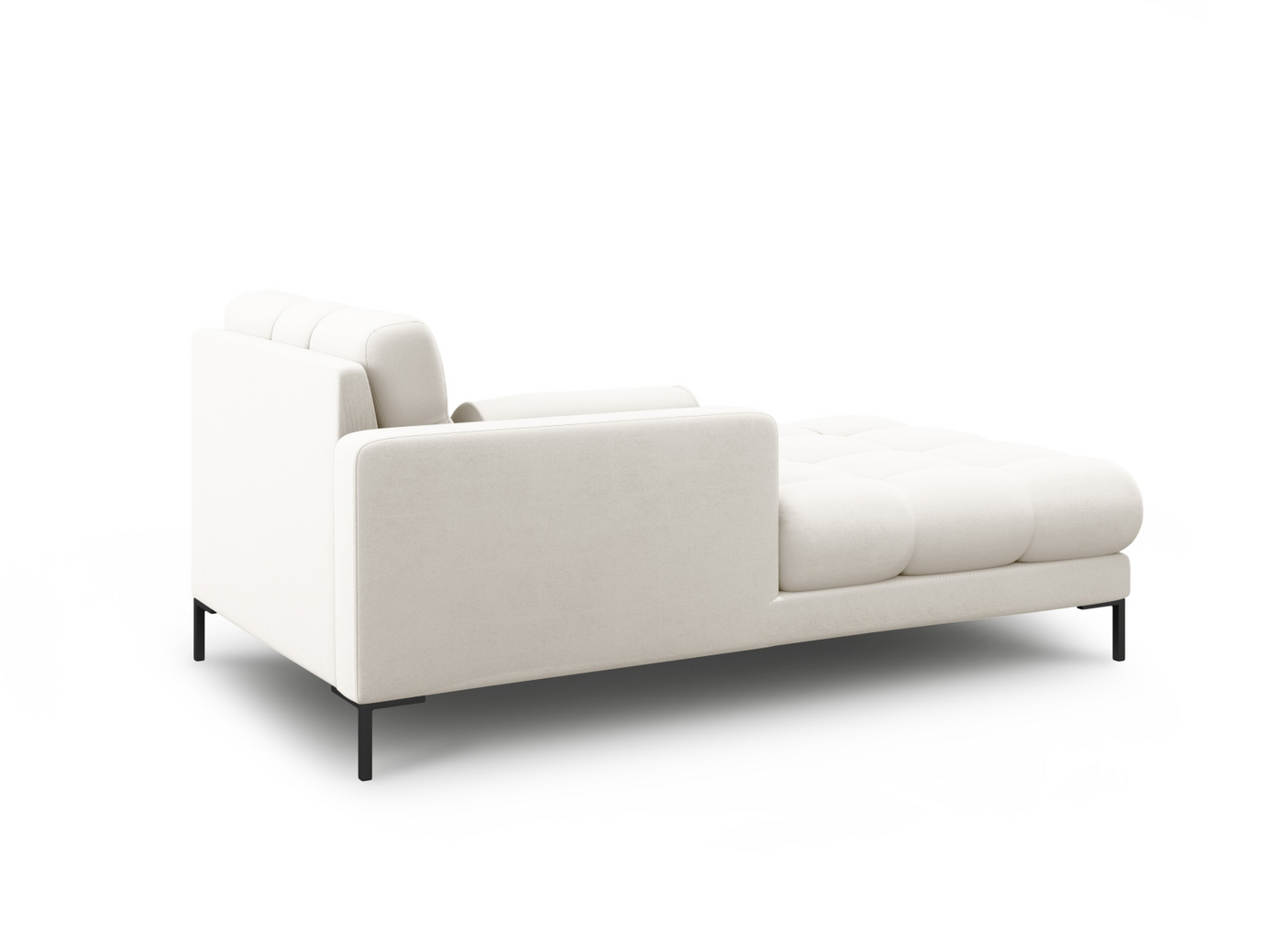 Cosmopolitan Design vasenkätinen divaani, "Bali", 1-istuttava, 102 × 185 × 75 cm, Neve, mustat metallijalat
