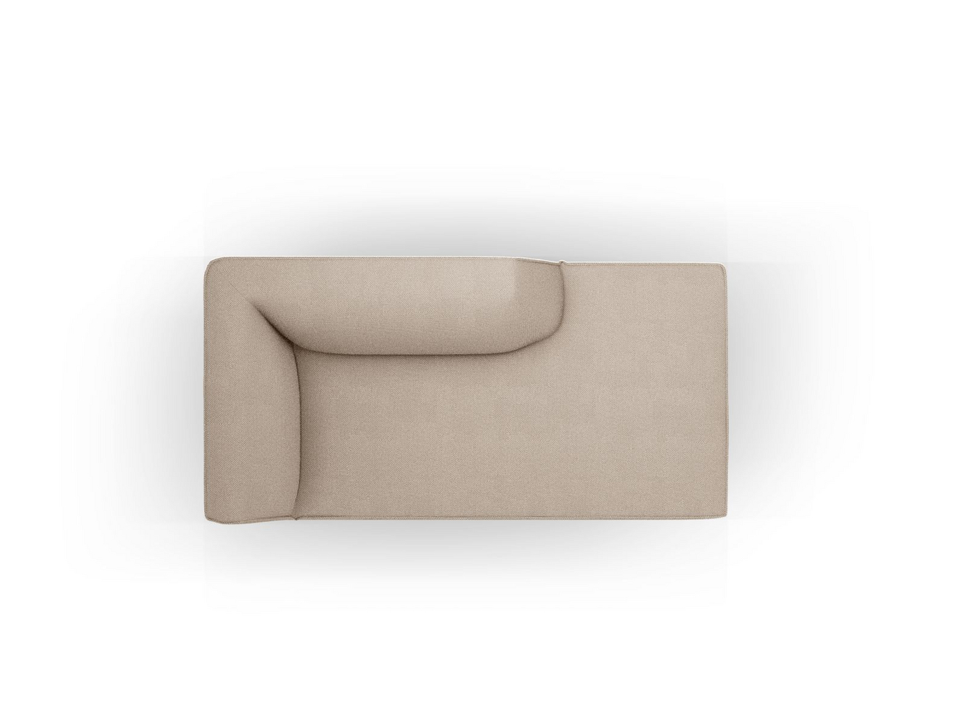 Cosmopolitan Design oikeakätinen divaani, "Siena", 1-istuttava, 93 × 181 × 69 cm, Ottawa, mustat muovijalat