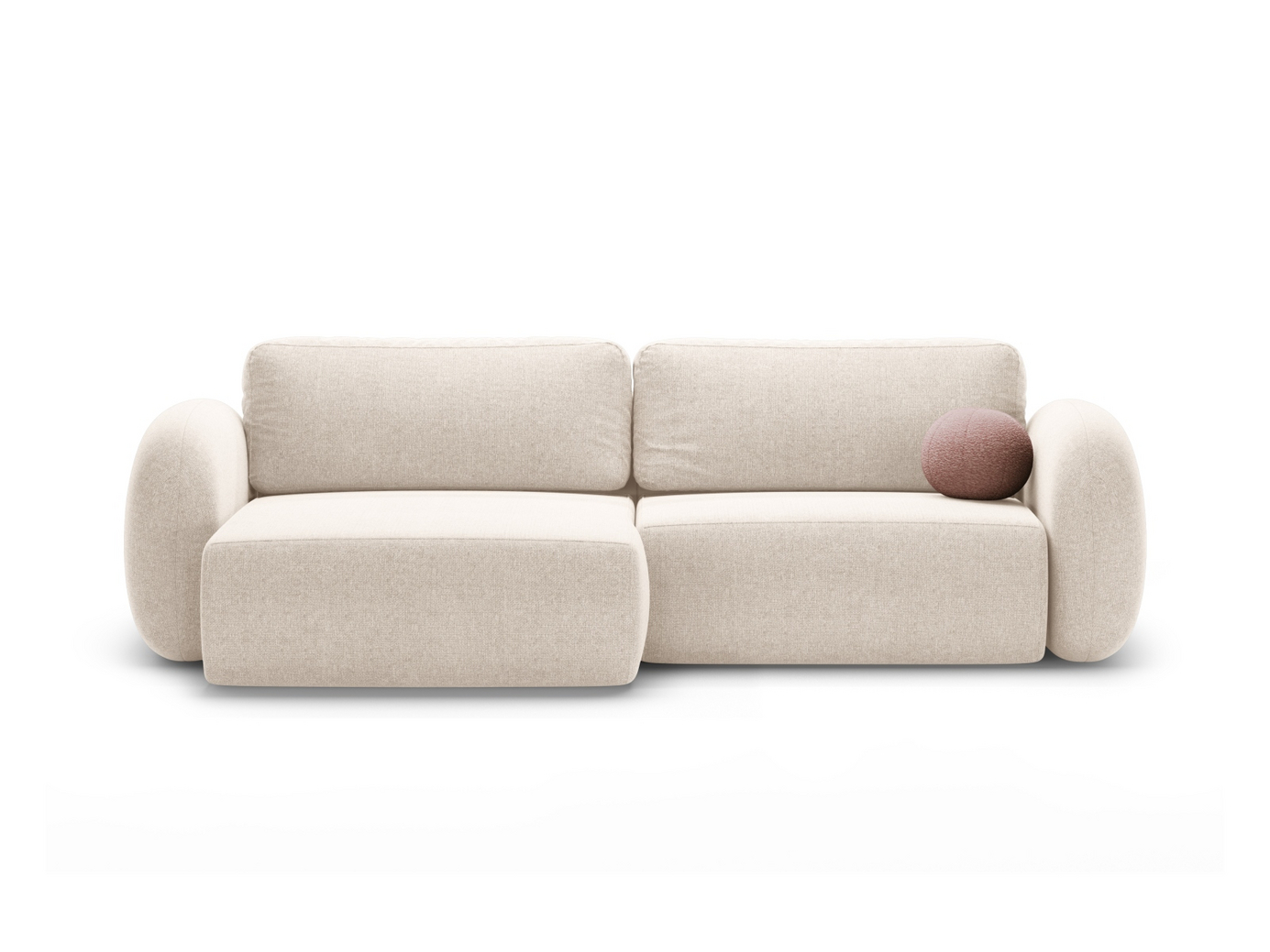Cosmopolitan Design käännettävä kulmavuodesohva säilytystilalla, "Tonale", 4-istuttava, 262 × 149 × 88 cm, Eden 10, mustat muovijalat