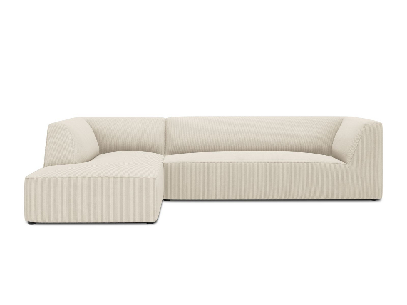 Cosmopolitan Design vasenkätinen moduulikulmasohva, "Siena", 4-istuttava, 273 × 180 × 69 cm, Scala, mustat muovijalat, Variant LC_M_100