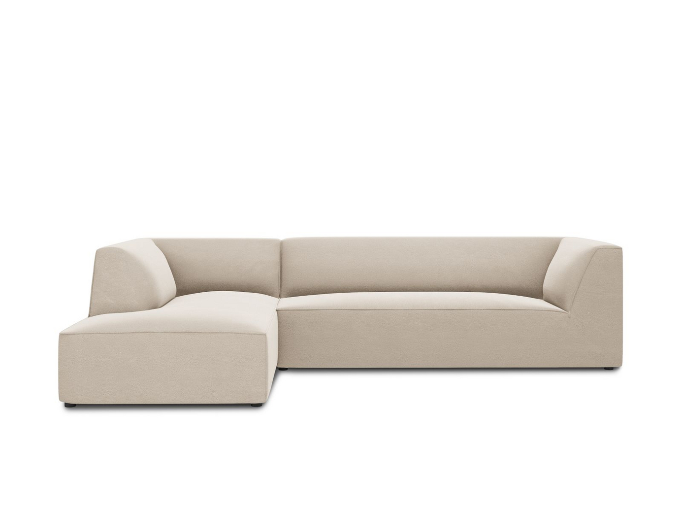 Cosmopolitan Design vasenkätinen samettimoduulikulmasohva, "Siena", 4-istuttava, 273 × 180 × 69 cm, Salvador, mustat muovijalat, Variant LC_M_44
