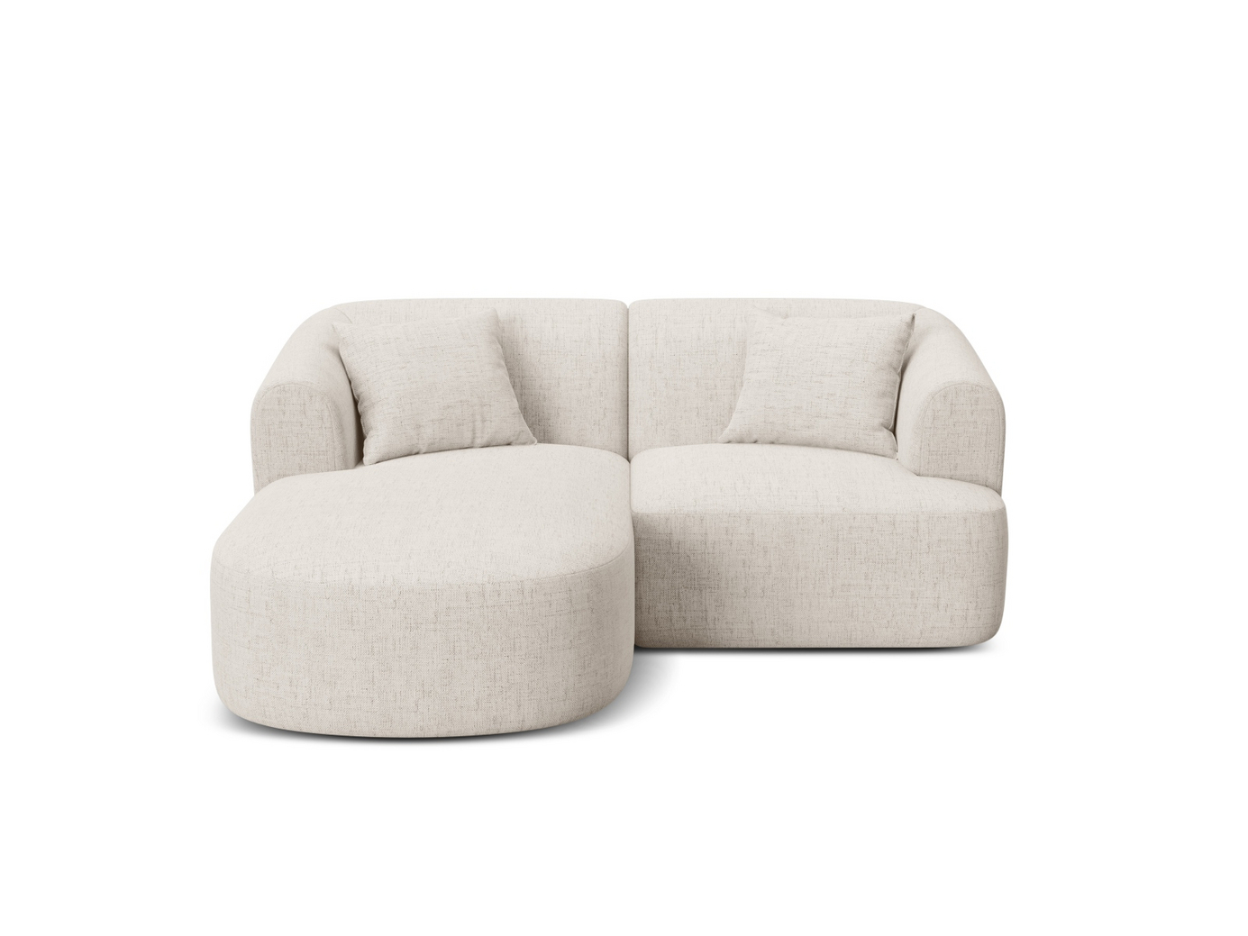 Cosmopolitan Design vasenkätinen moduulikulmasohva, "Campi", 3-istuttava, 180 × 156 × 70 cm, Moly, mustat muovijalat