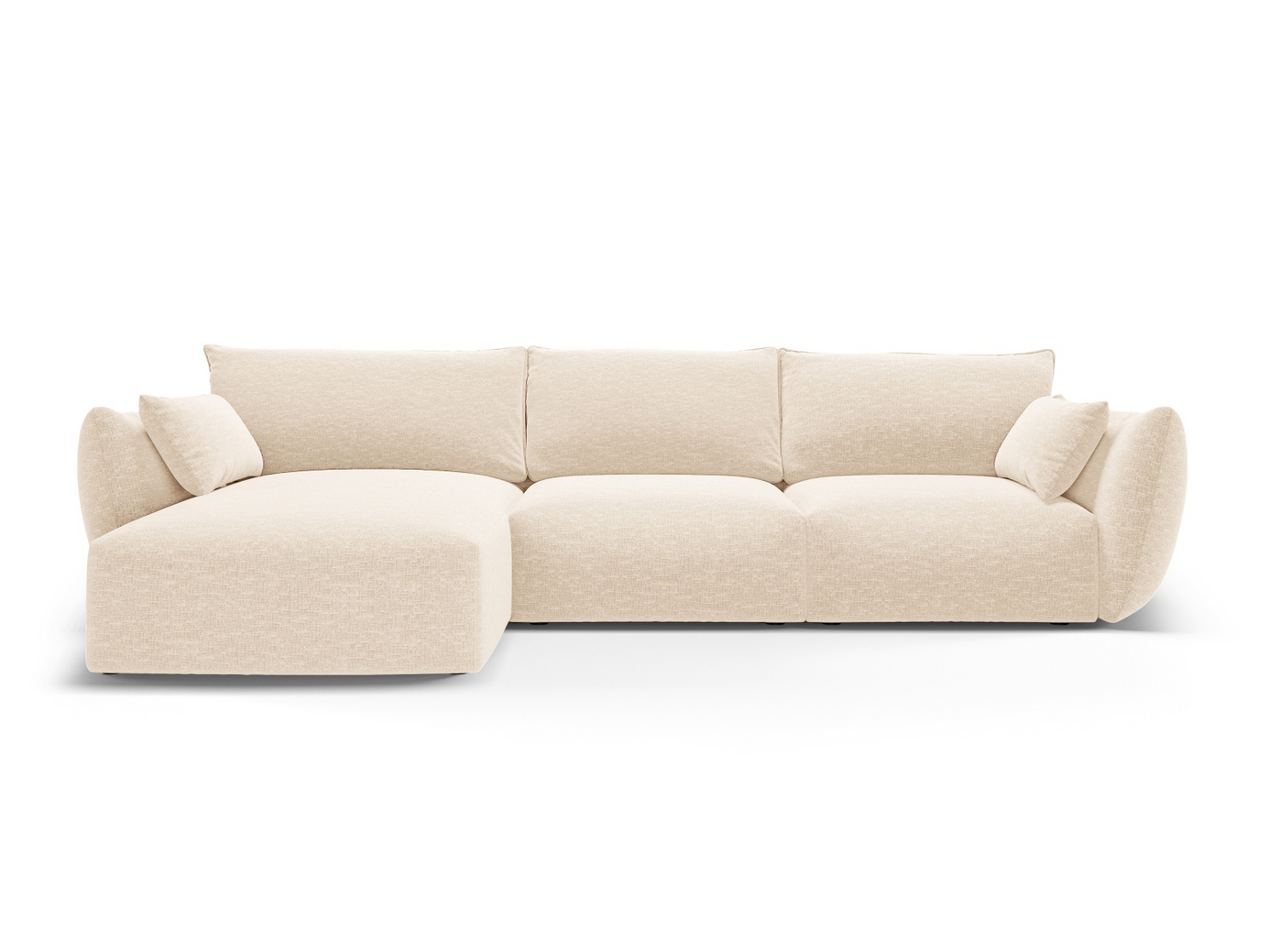 Cosmopolitan Design vasenkätinen kulmasohva, "Matera", 5-istuttava, 280 × 171 × 85 cm, Haga, mustat muovijalat