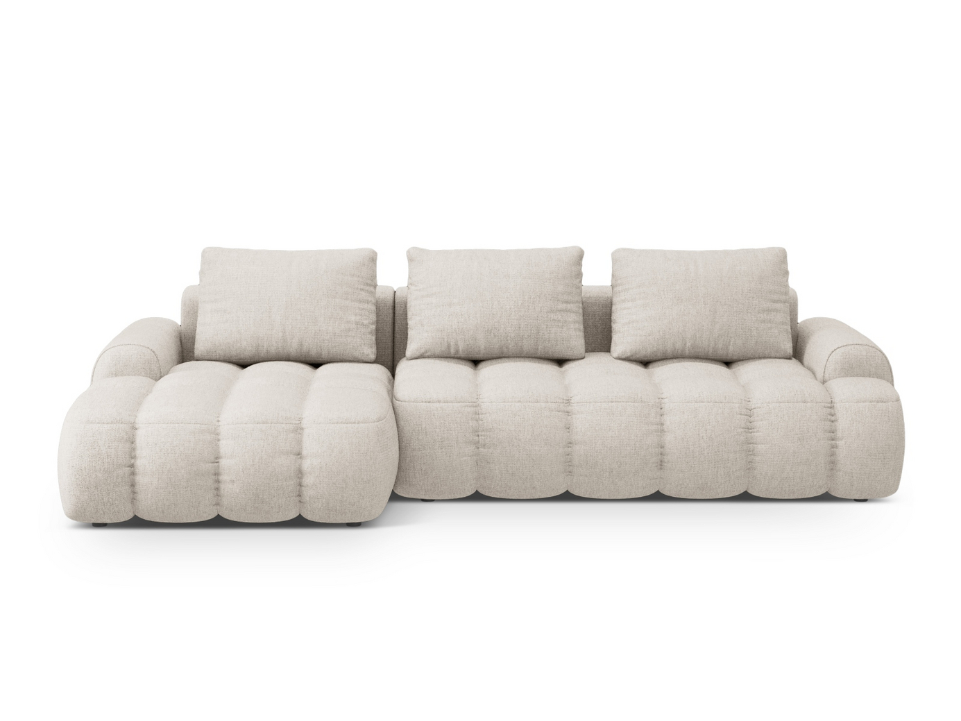 Cosmopolitan Design vasenkätinen kulmavuodesohva säilytystilalla, "Linz", 3-istuttava, 275 × 142 × 84 cm, Sorella, mustat muovijalat, Variant LCF_193