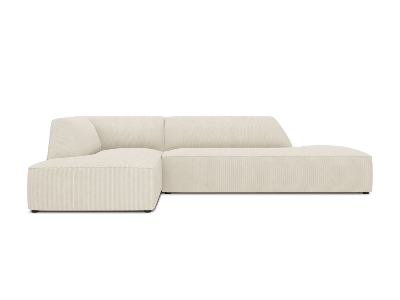 Cosmopolitan Design vasenkätinen moduulikulmasohva, "Siena", 4-istuttava, 273 × 180 × 69 cm, Scala, mustat muovijalat, Variant LCO_100