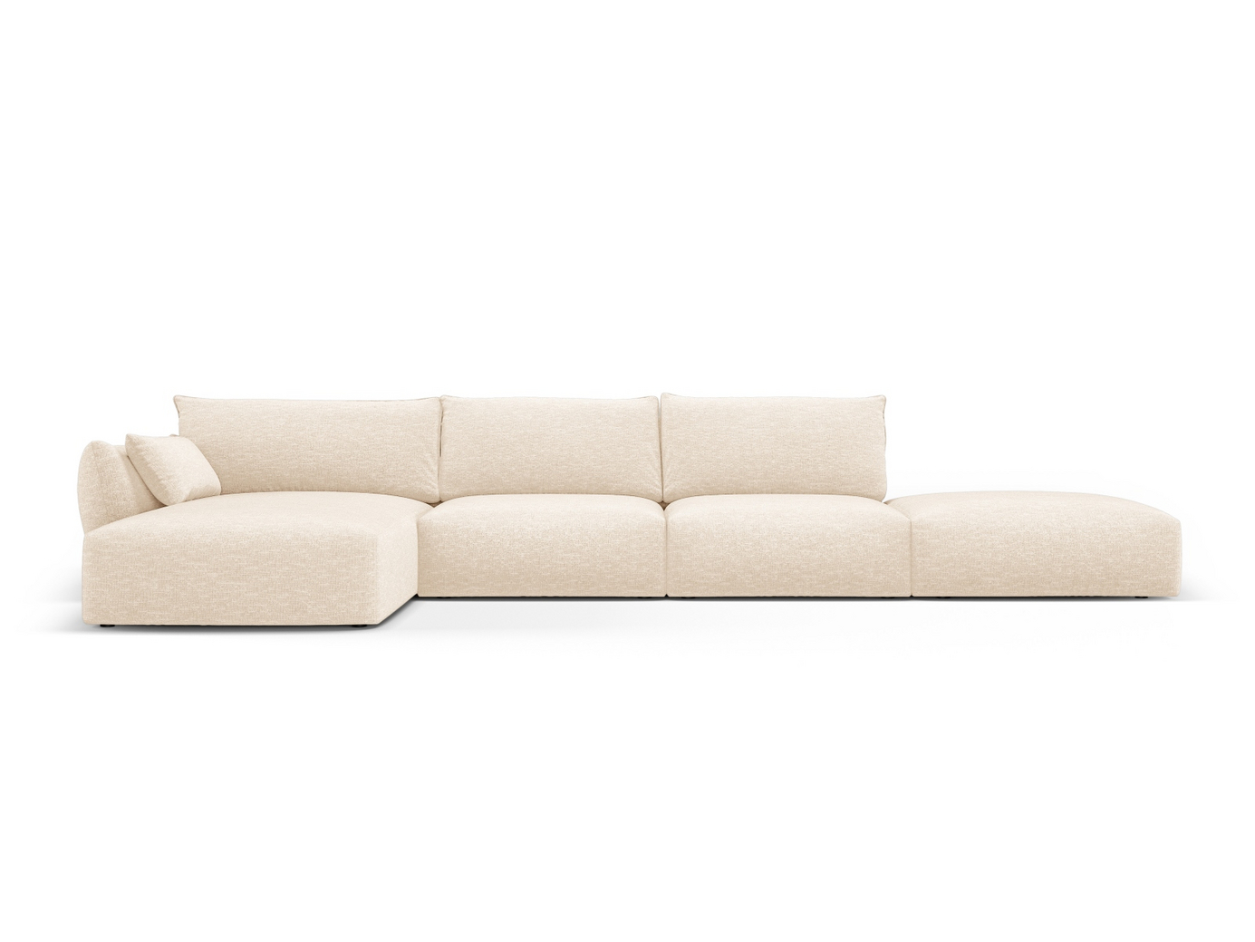 Cosmopolitan Design vasenkätinen kulmasohva, "Matera", 5-istuttava, 364 × 171 × 85 cm, Haga, mustat muovijalat