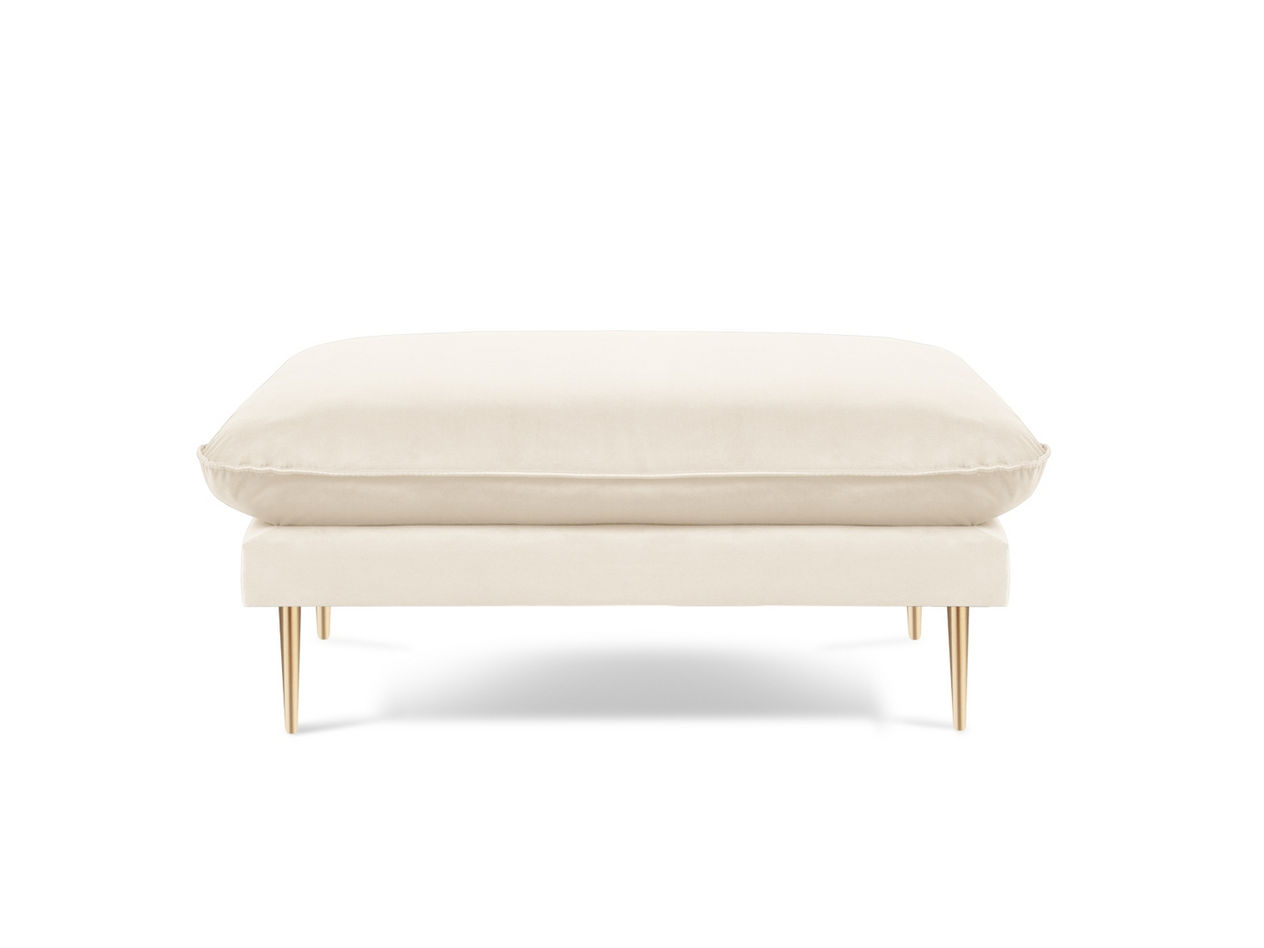 Cosmopolitan Design samettirahi, "Vienna", 1-istuttava, 93 × 73 × 43 cm, Bluvel, kullanväriset metallijalat