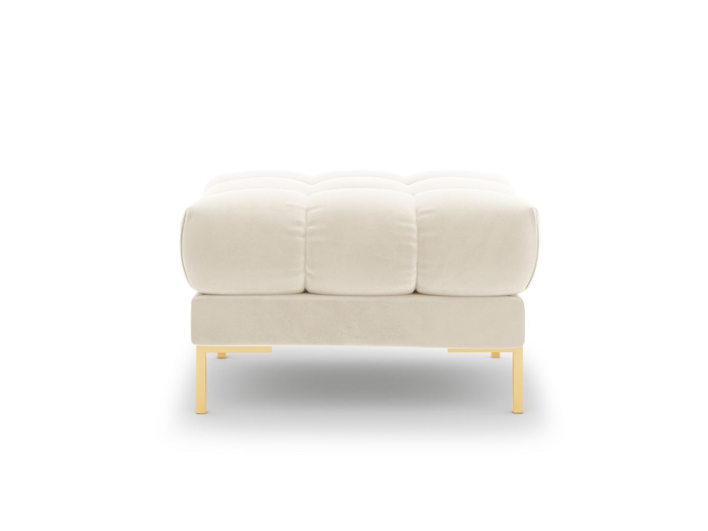 Cosmopolitan Design samettirahi, "Bali", 1-istuttava, 60 × 60 × 41 cm, Bluvel, kullanväriset metallijalat
