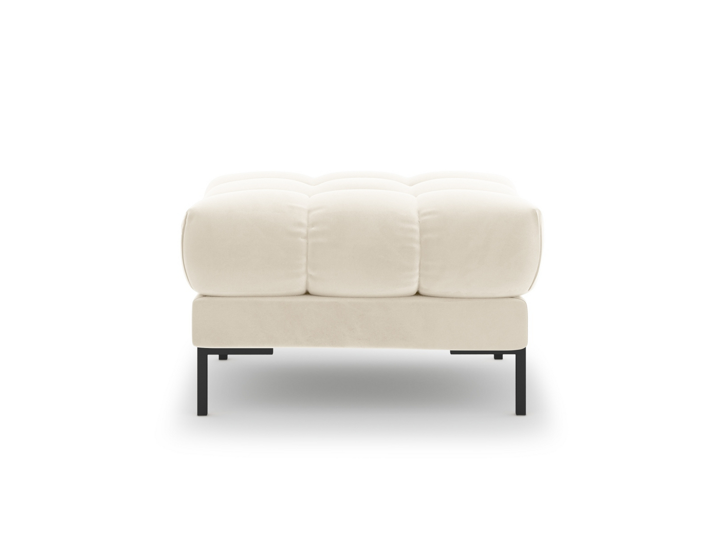 Cosmopolitan Design samettirahi, "Bali", 1-istuttava, 60 × 60 × 41 cm, Bluvel, mustat metallijalat