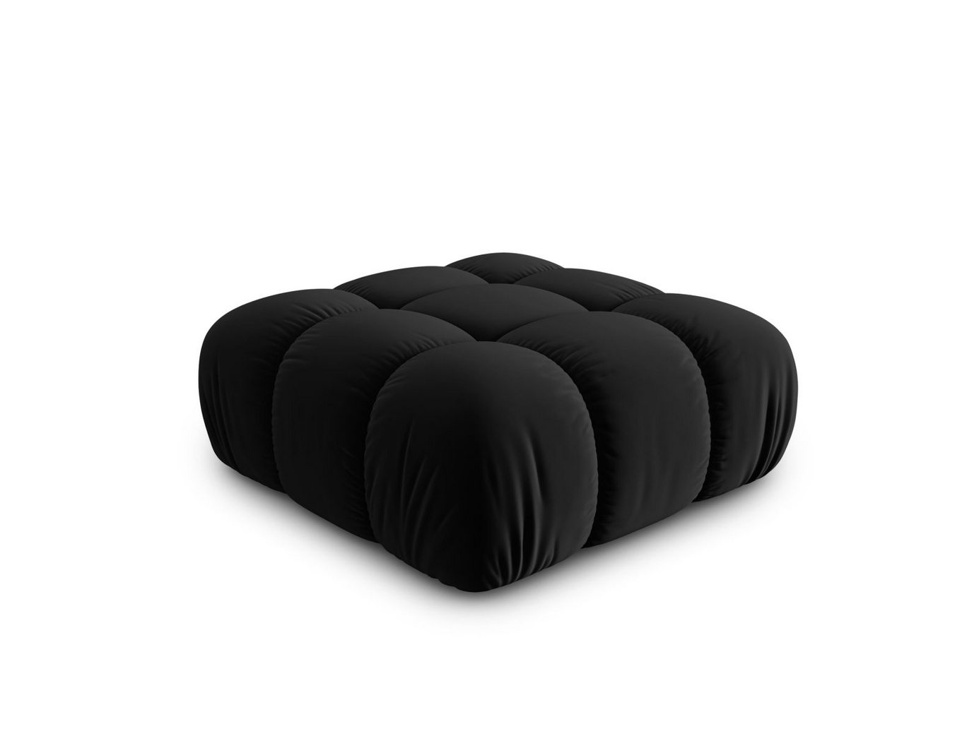 Cosmopolitan Design samettirahi, "Cortina", 1-istuttava, 94 × 94 × 43 cm, Bluvel, mustat muovijalat