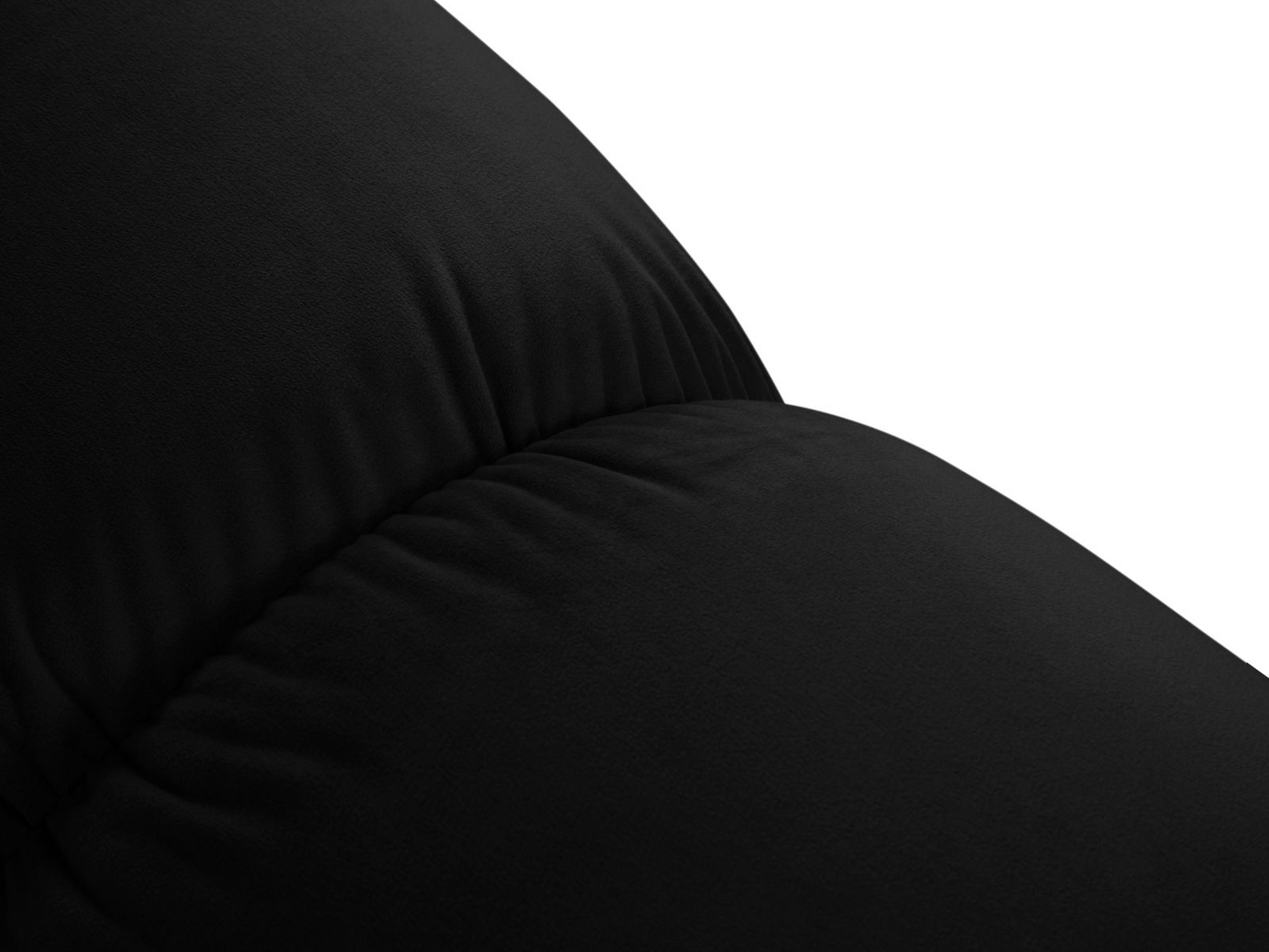 Cosmopolitan Design samettirahi, "Cortina", 1-istuttava, 94 × 94 × 43 cm, Bluvel, mustat muovijalat