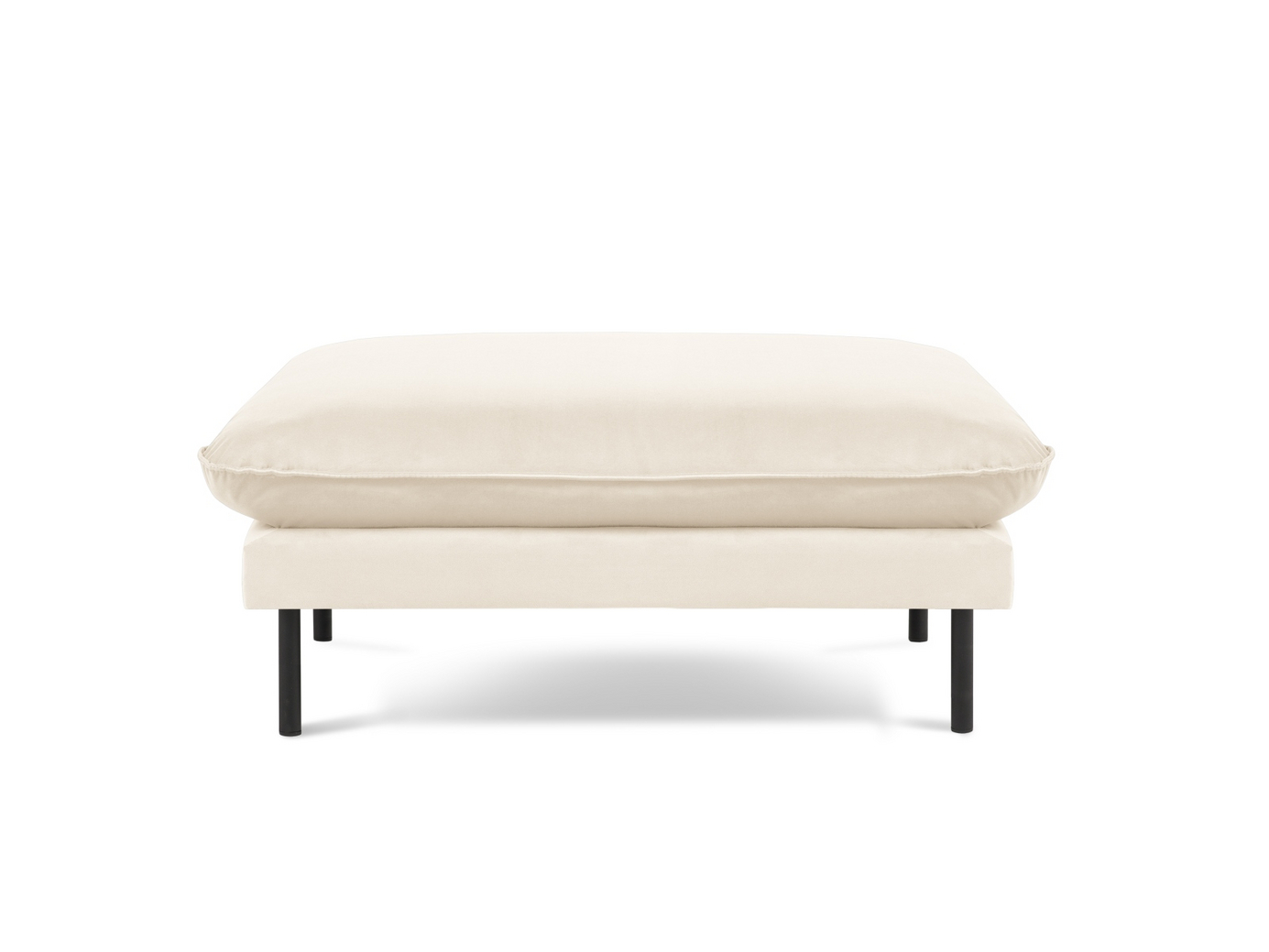 Cosmopolitan Design samettirahi, "Vienna", 1-istuttava, 93 × 73 × 43 cm, Bluvel, mustat metallijalat