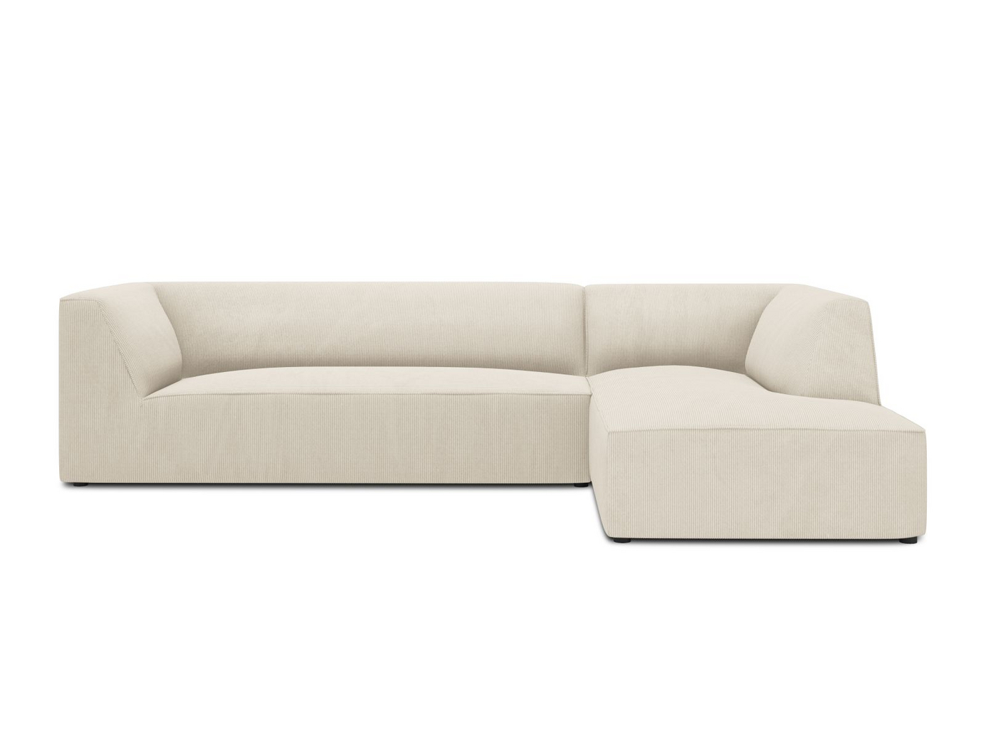 Cosmopolitan Design oikeakätinen moduulikulmasohva, "Siena", 4-istuttava, 273 × 180 × 69 cm, Scala, mustat muovijalat, Variant RC_M_100