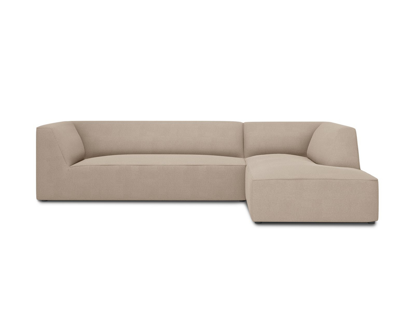 Cosmopolitan Design oikeakätinen moduulikulmasohva, "Siena", 4-istuttava, 273 × 180 × 69 cm, Ottawa, mustat muovijalat, Variant RC_M_137