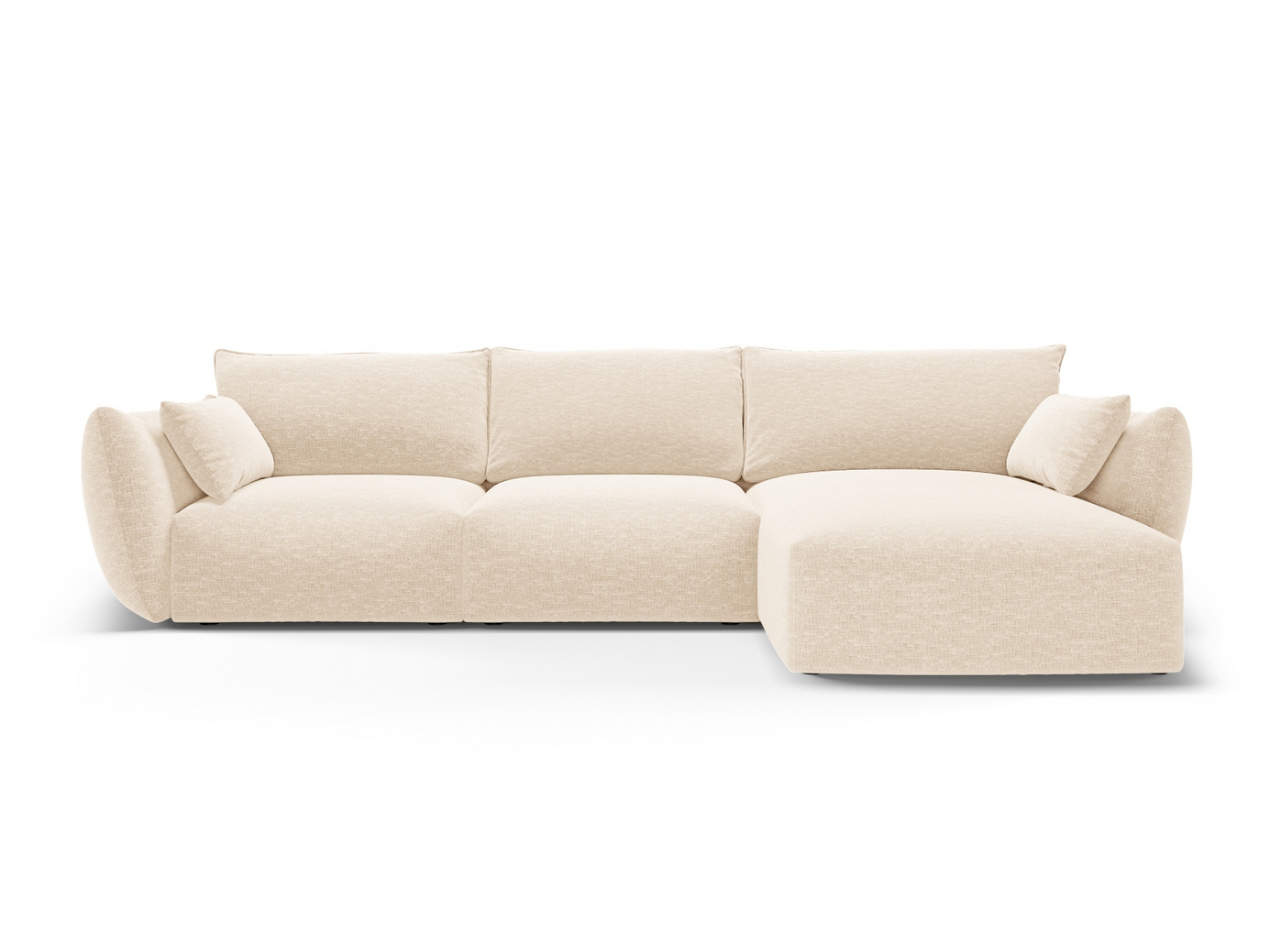 Cosmopolitan Design oikeakätinen kulmasohva, "Matera", 5-istuttava, 280 × 171 × 85 cm, Haga, mustat muovijalat