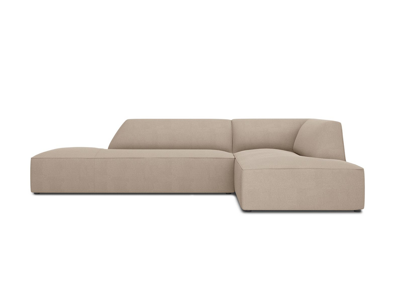 Cosmopolitan Design oikeakätinen moduulikulmasohva, "Siena", 4-istuttava, 273 × 180 × 69 cm, Ottawa, mustat muovijalat, Variant RCO_137