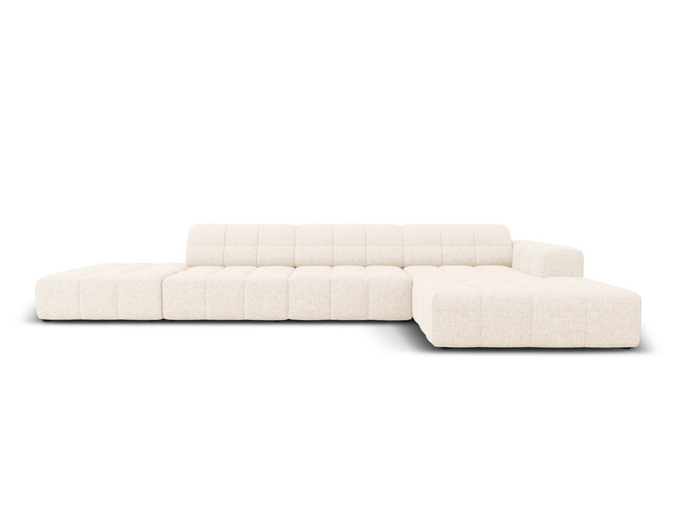 Cosmopolitan Design oikeakätinen kulmasohva, "Chicago", 5-istuttava, 348 × 167 × 78 cm, Haga, mustat muovijalat